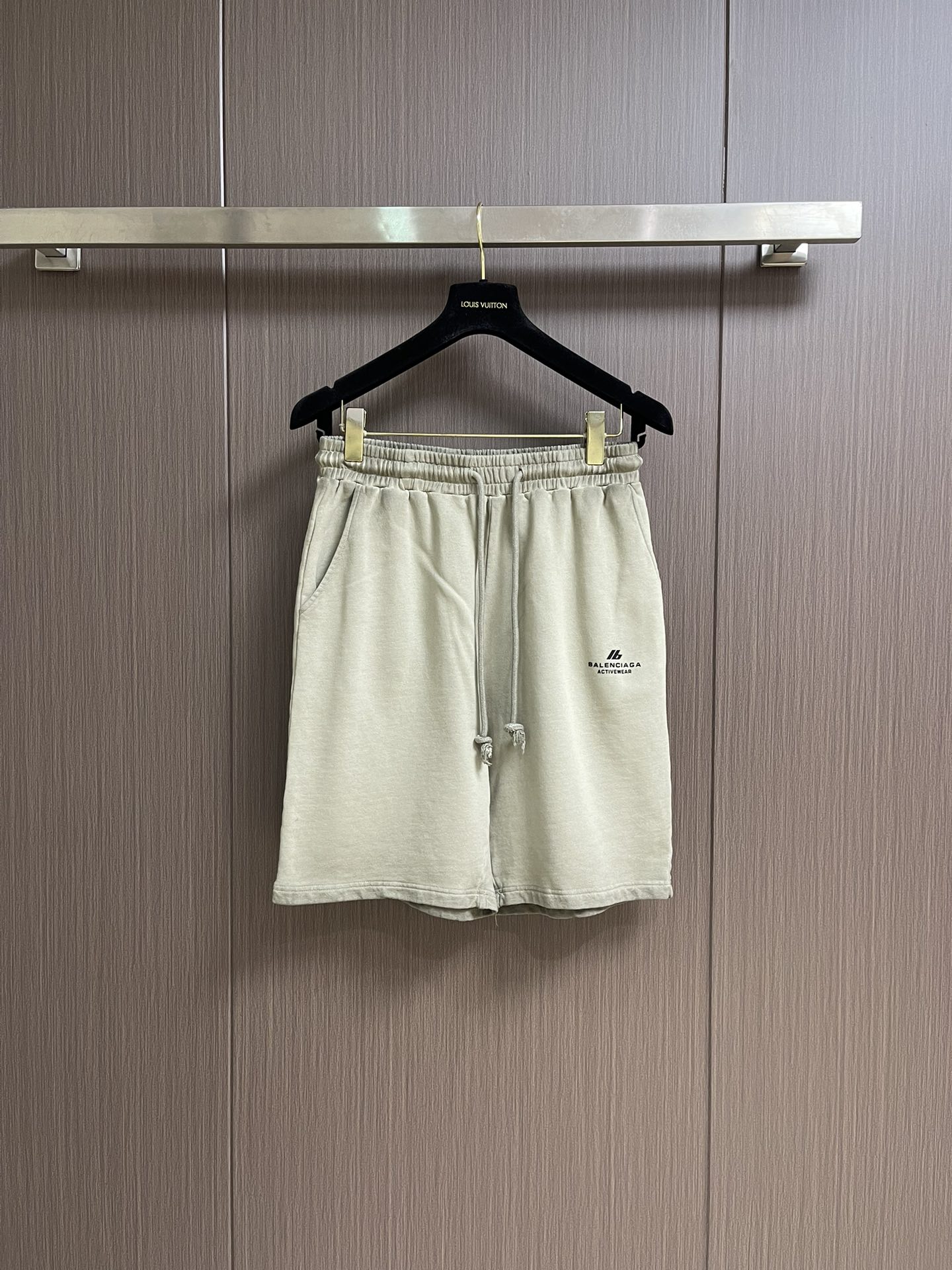 “Palenciaga Rubber Logo Shorts: Customized, Comfortable, Stylish 360g Gramid Cotton with 3D Logo” - 图片 1
