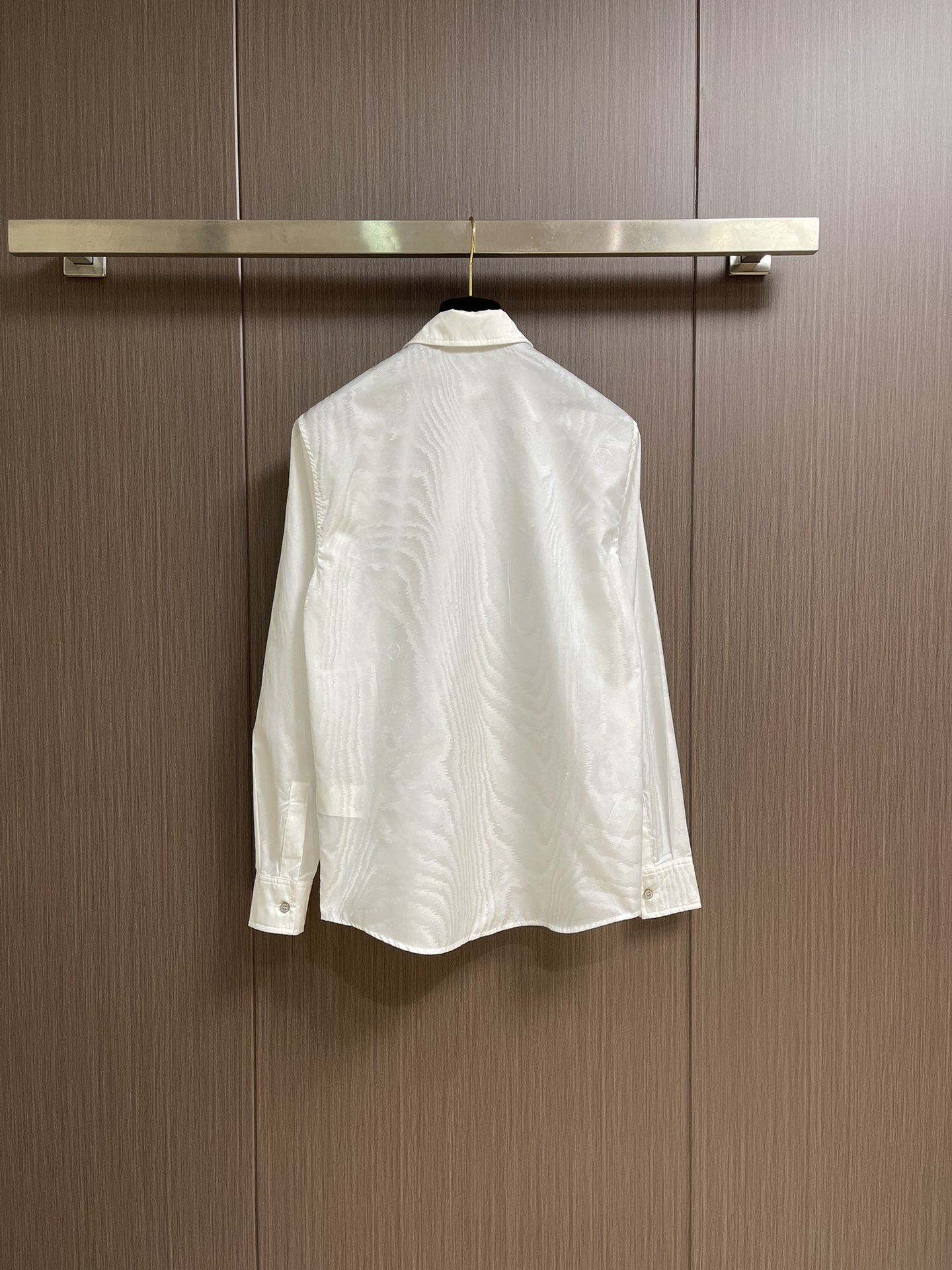 “780LV 2025s Cotton Long-Sleeved Shirt with Mini Monogram Wavgarte Muscles and Bello-Light Buttons” - 图片 2