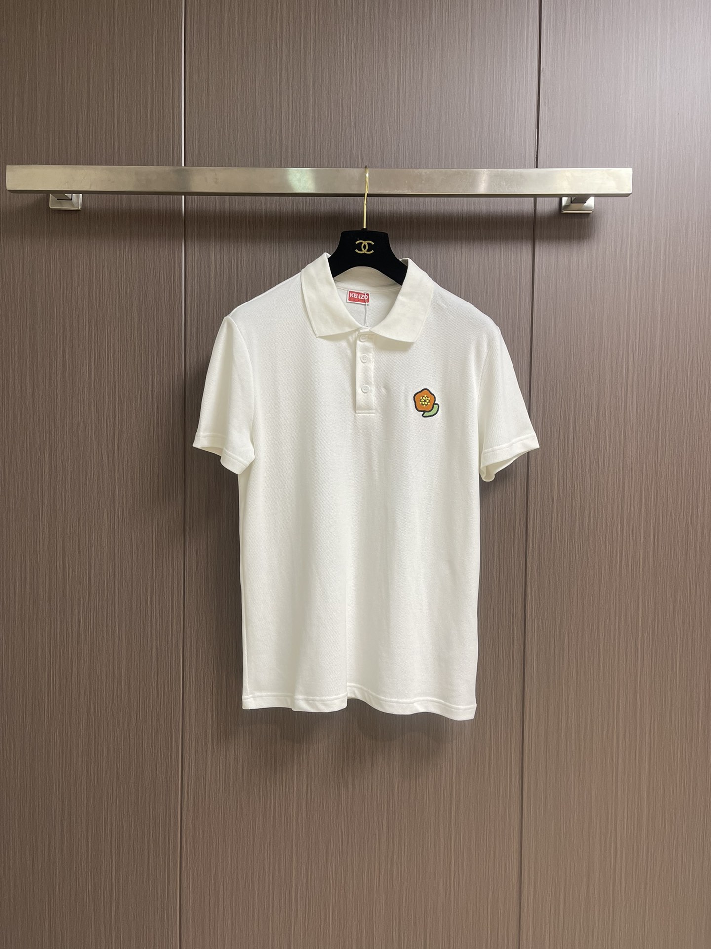 New Kenzo 2025 Short-Sleeve Polo with Seagull Embroidery, Oversized, 220g Cotton, Water-Treated, Unisex, Sizes M-3XL.