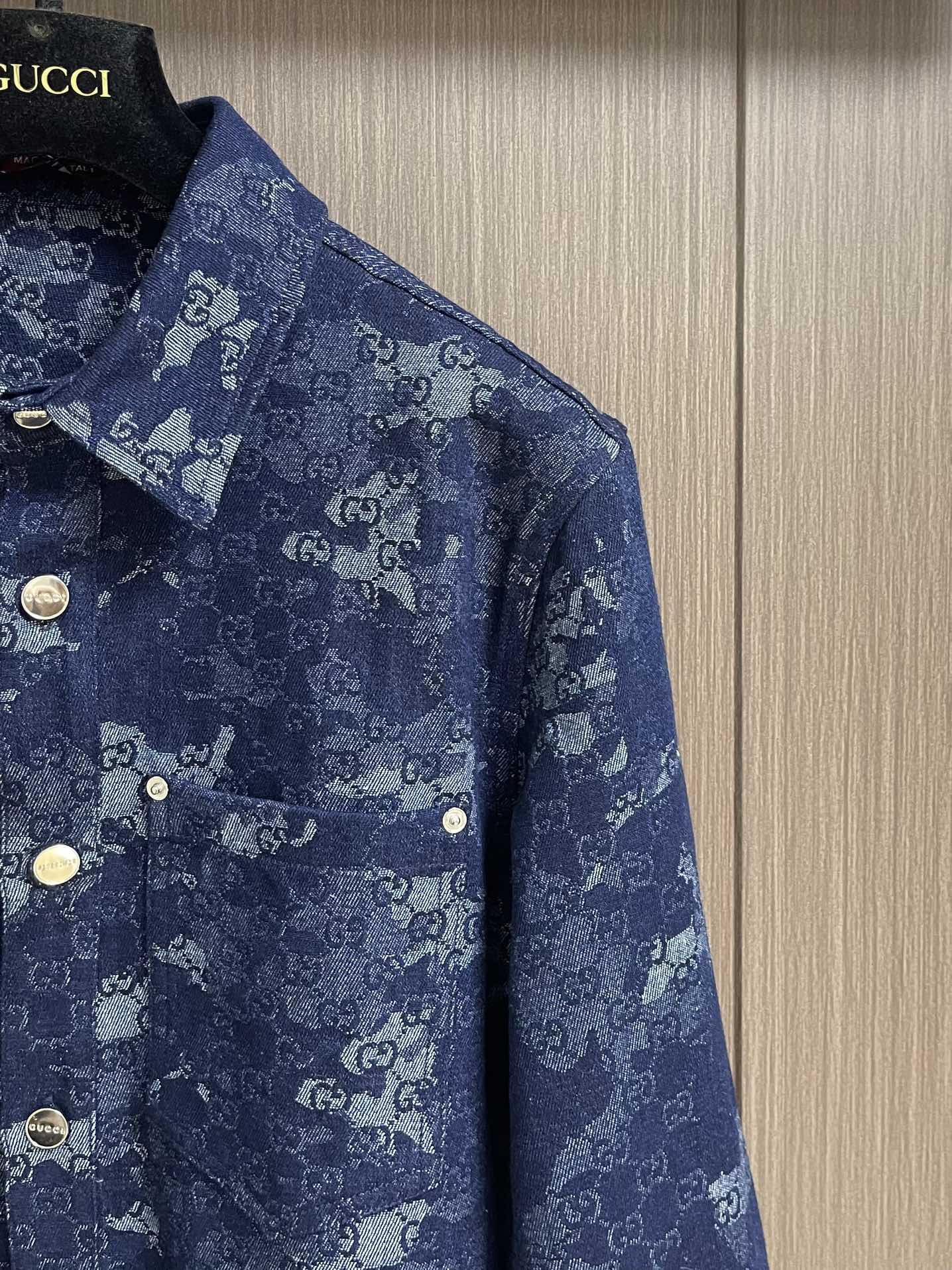 GUCCI 2025Ss Cream and Jeans Suit with Custom Cowboy Details: Quality, Softness, Embroidery, Custom Fit (S-XL) - 图片 4
