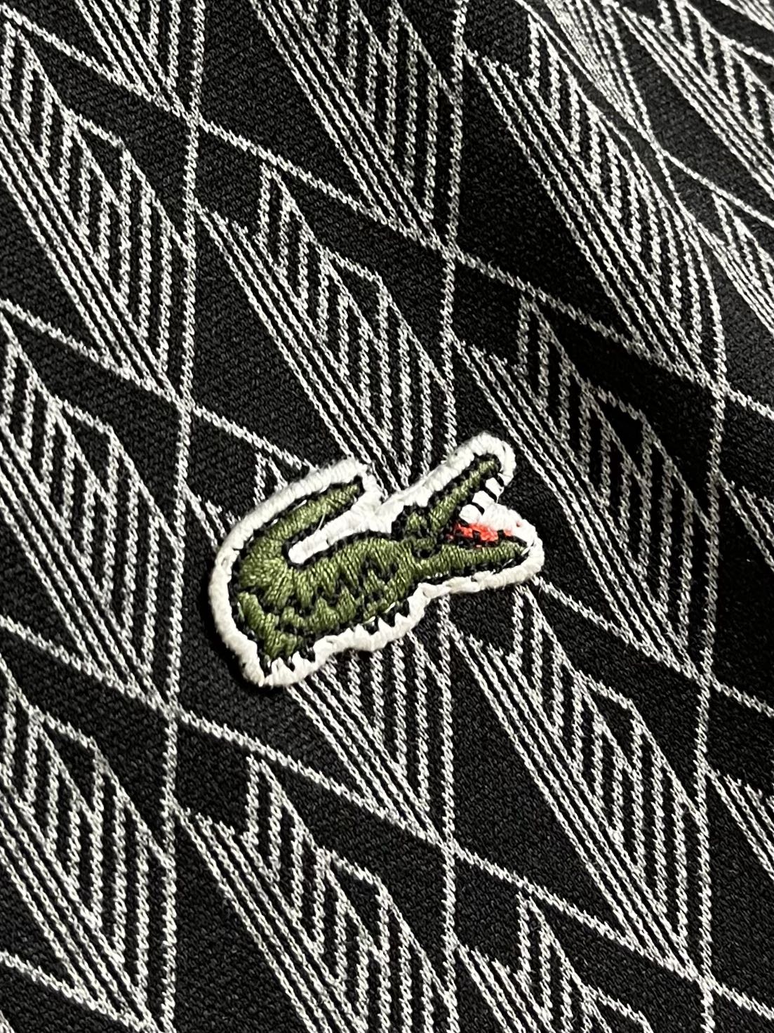 整套Lacoste 满印logo面料提花织带外套长裤套装，提花拼色字母Logo标志！标志性品牌元素，重工