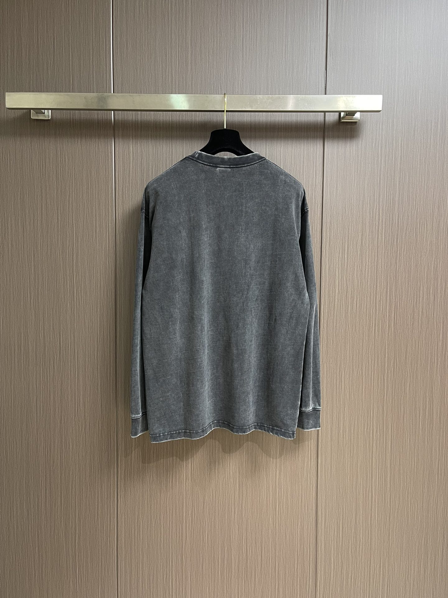 Alexander Wang 2025ss早秋新款圆领打底长袖T恤 经典标语发泡工艺 面料定制定染重工炒