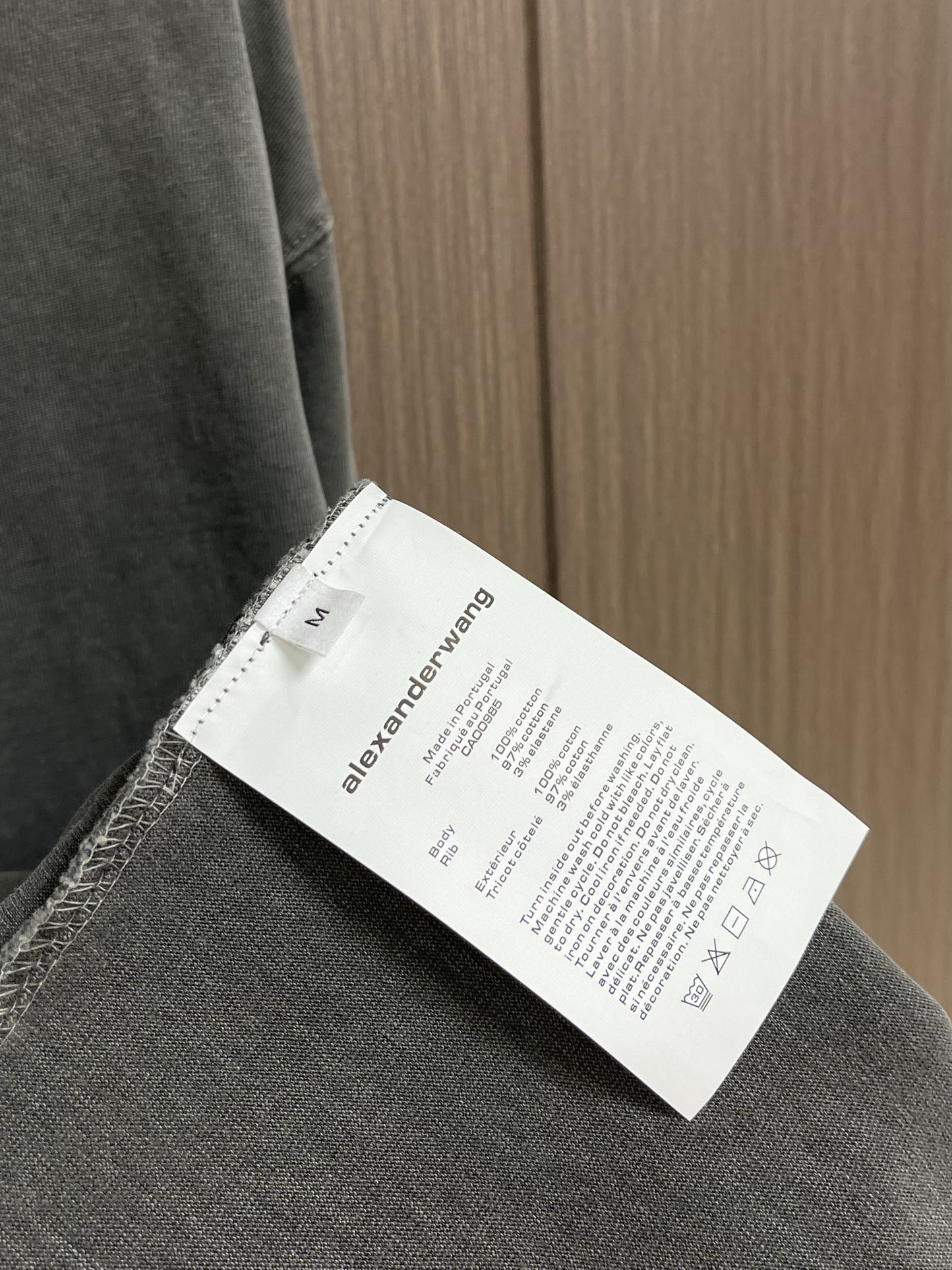 Alexander Wang 2025ss早秋新款圆领打底长袖T恤 经典标语发泡工艺 面料定制定染重工炒