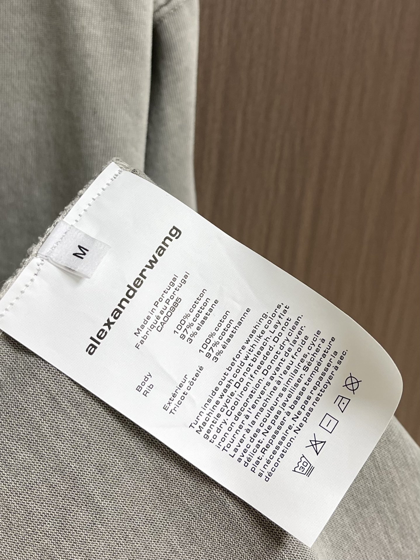 Alexander Wang 2025ss早秋新款圆领打底长袖T恤 经典标语发泡工艺 面料定制定染重工炒