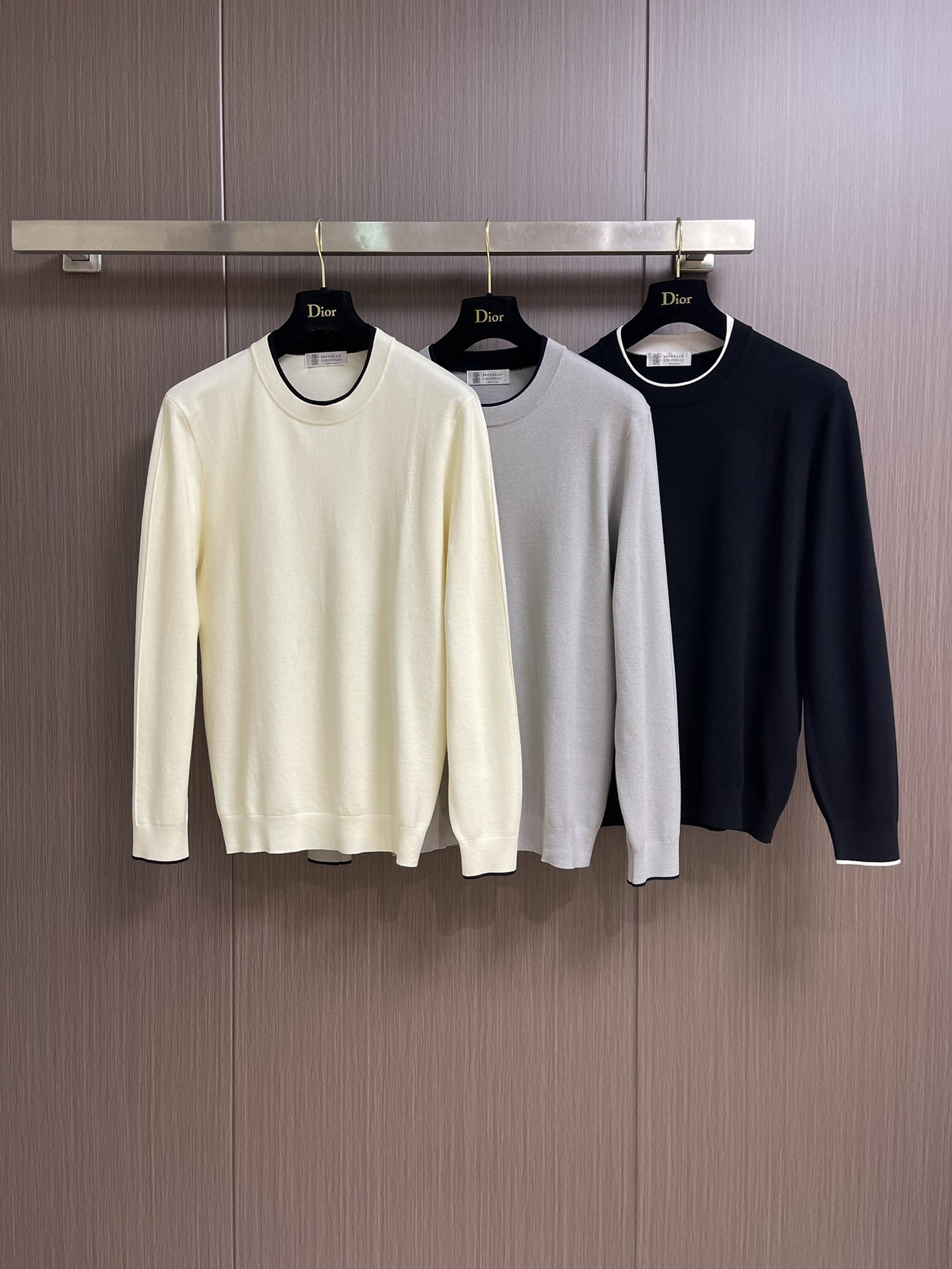 BC Brunello Cucinelli 2025SS秋季新品假两件长袖T恤，帅气时尚，简约百搭款。面