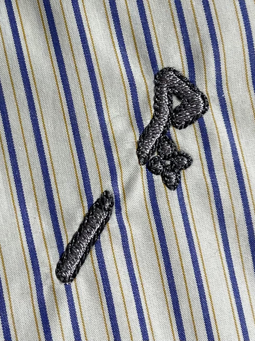 LV 2025ss新款Logo刺绣条纹方领休闲长袖衬衫，以Monogram提花铺陈背景，再借明媚条纹印花