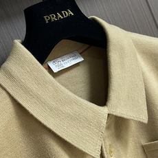 BrunelloCucinelli布鲁内洛.库奇内利 BC 长袖针织POLO衫 看似简约的设计 领口与袖 BrunelloCucinelli布鲁内洛.库奇内利 BC 长袖针织POLO衫 看似简约的设计 领口与袖