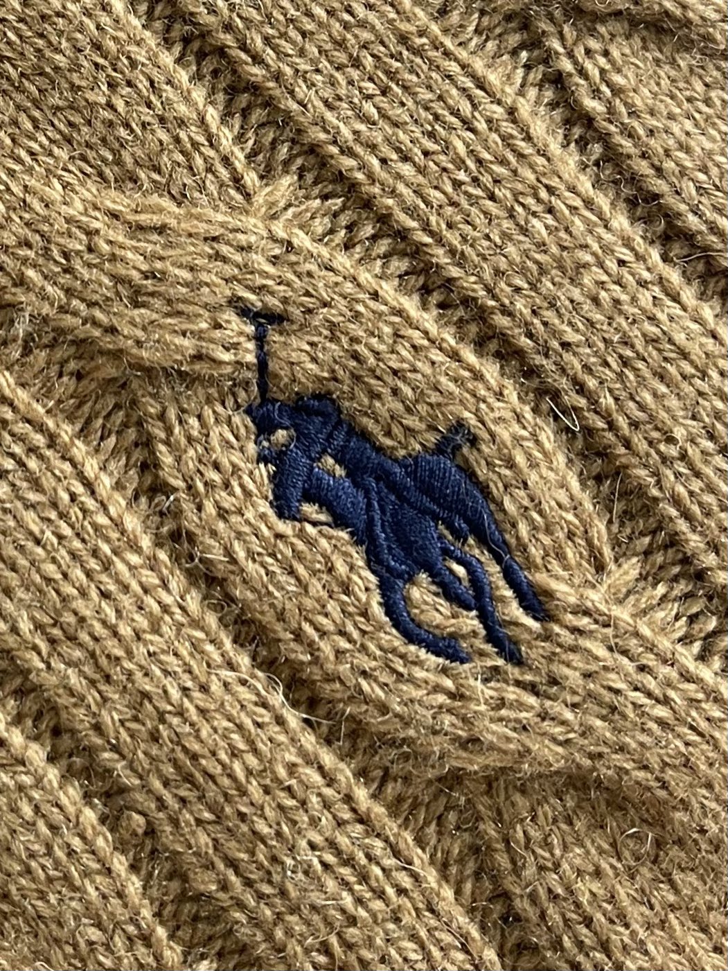 RAlP🆕H LAUREN 拉夫半拉链纯色小马刺绣logo麻花针织毛衣，复古学院风 手感舒适度满分 承包