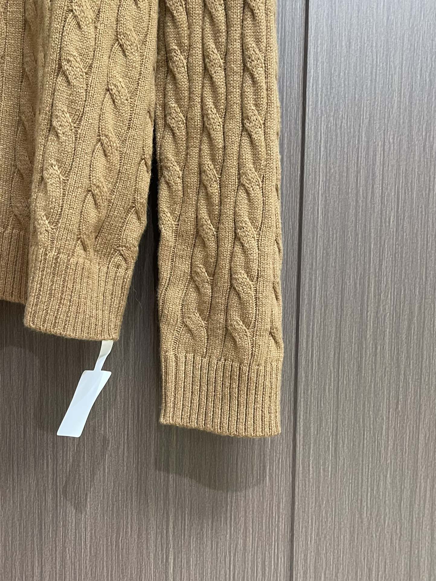 RAlP🆕H LAUREN 拉夫半拉链纯色小马刺绣logo麻花针织毛衣，复古学院风 手感舒适度满分 承包