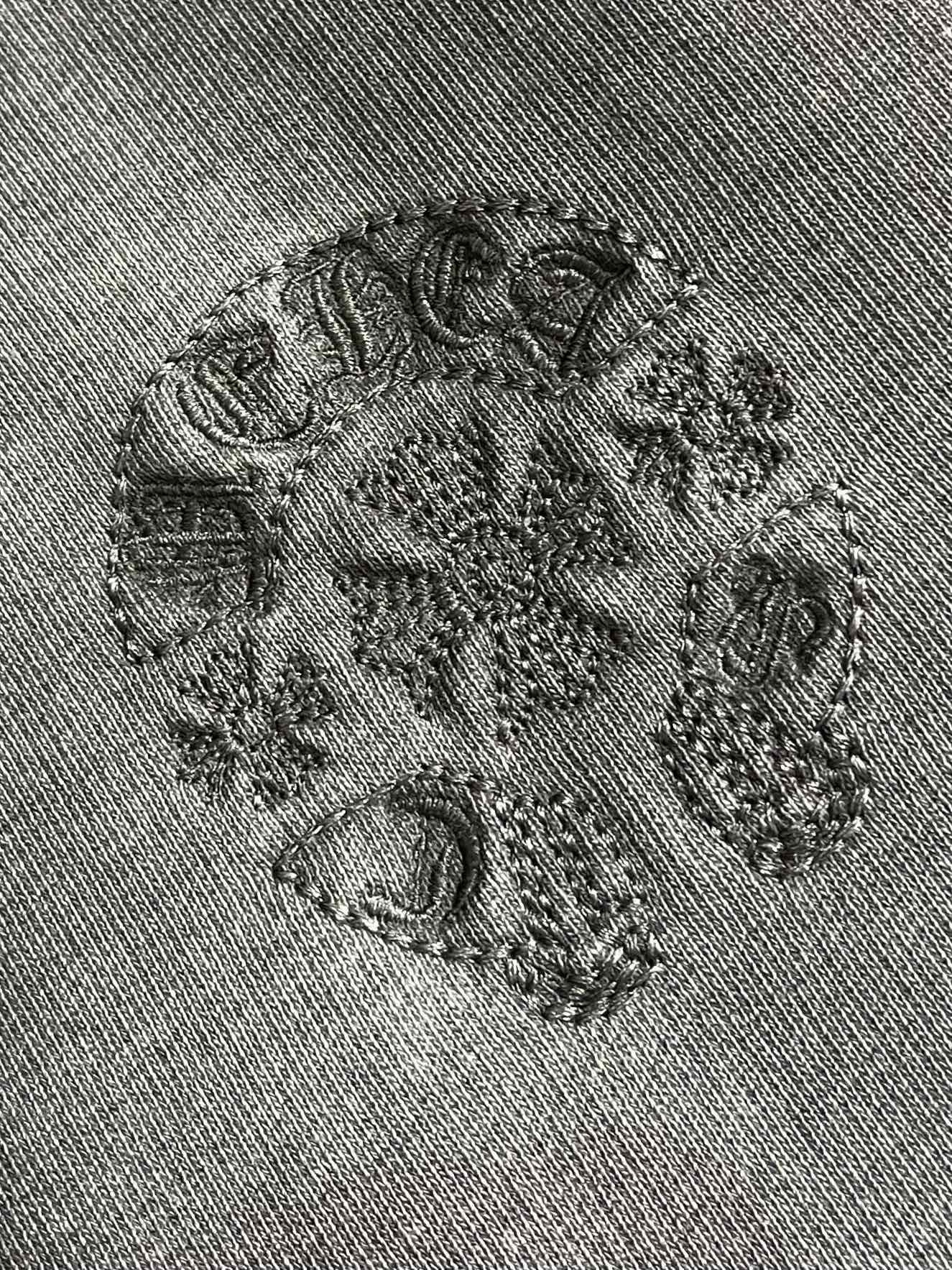 Chrome Hearts CH 克罗心 2025SS美式酸洗做旧激光烧花贴布绣情侣休闲连帽卫衣，定制面