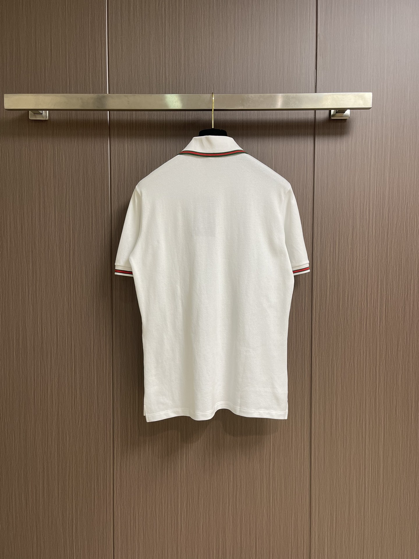 GUCCI 2025Ss新款珠地棉短袖POLO衫 定制三角珠层雅致珠地棉 质感十足 舒适贴肤 深蓝雅韵 