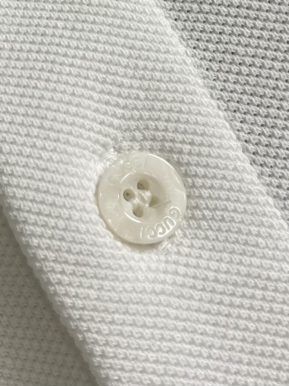 GUCCI 2025Ss新款珠地棉短袖POLO衫 定制三角珠层雅致珠地棉 质感十足 舒适贴肤 深蓝雅韵 