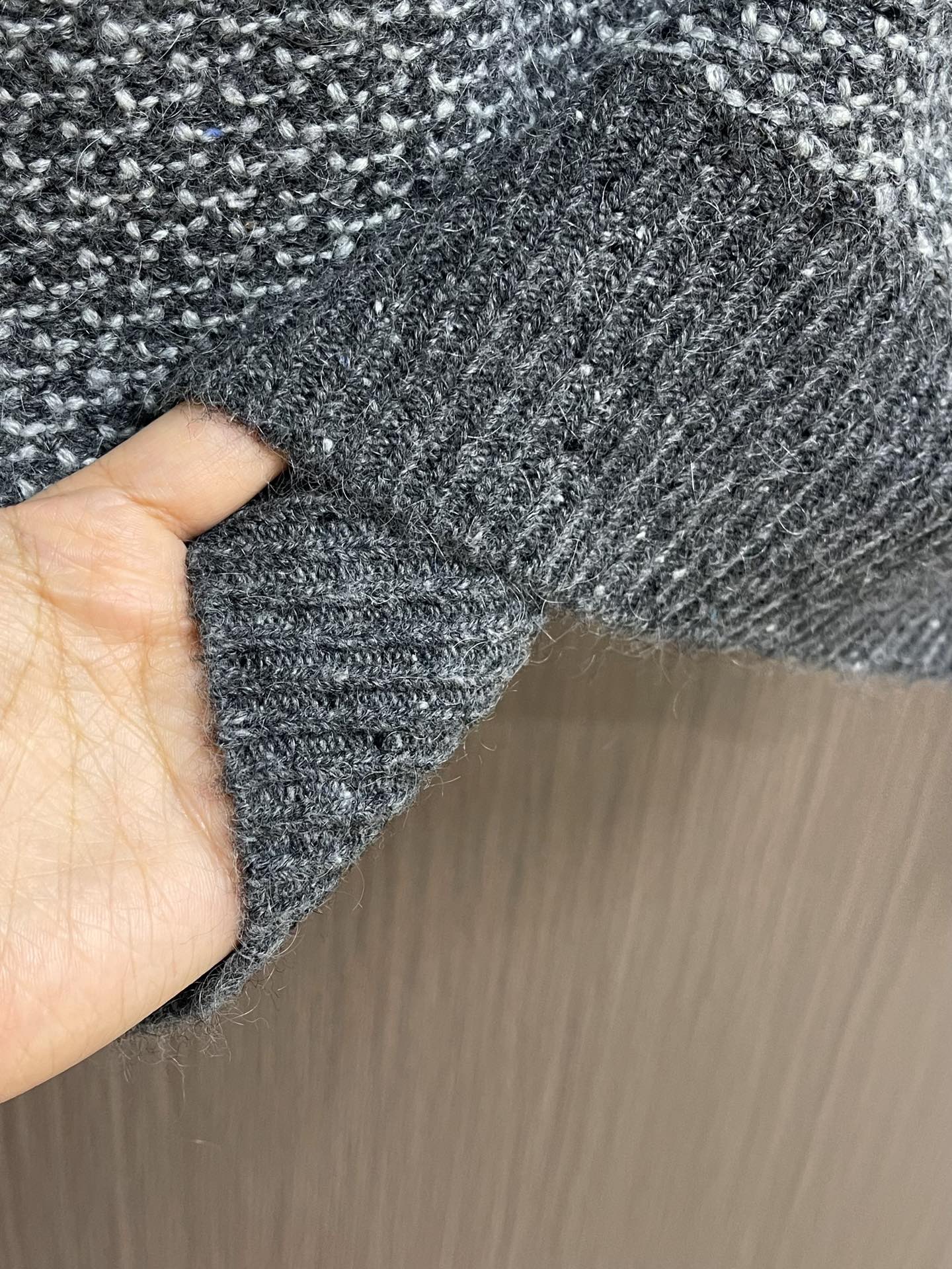 ThomBrowne汤姆布朗 TB 粗针彩纱羊毛POLO领针织毛衣，德国斯托尔进口机织357针型高织高密