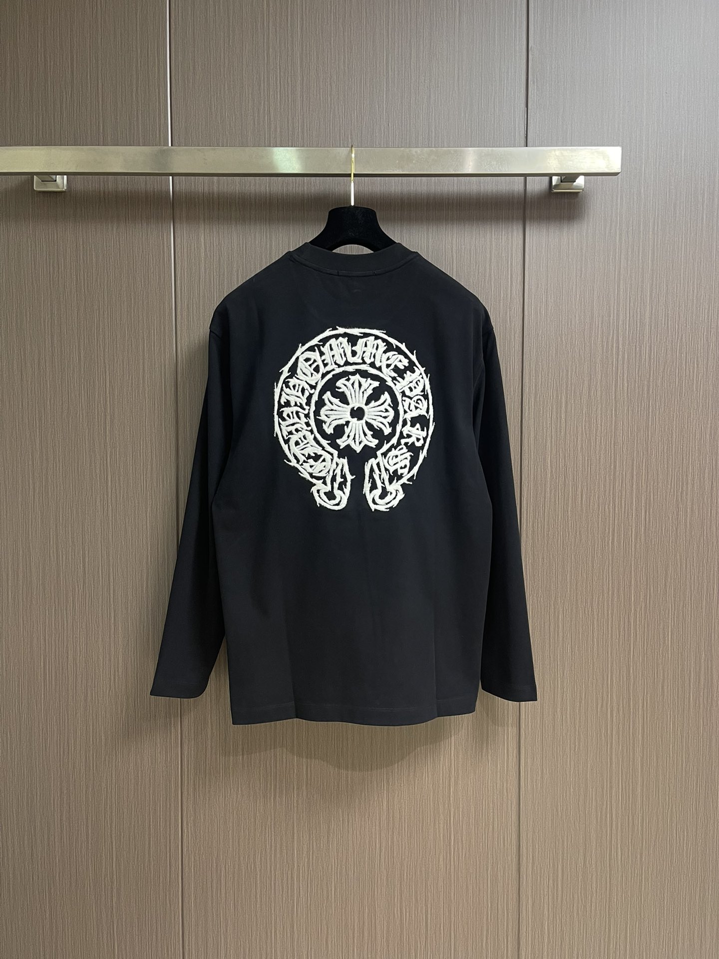 CH 克罗心新款刺绣长袖T恤，重磅420克双纱面料 整衣洗水两遍 重磅面料 领口采用冰感索罗娜 宽松版型