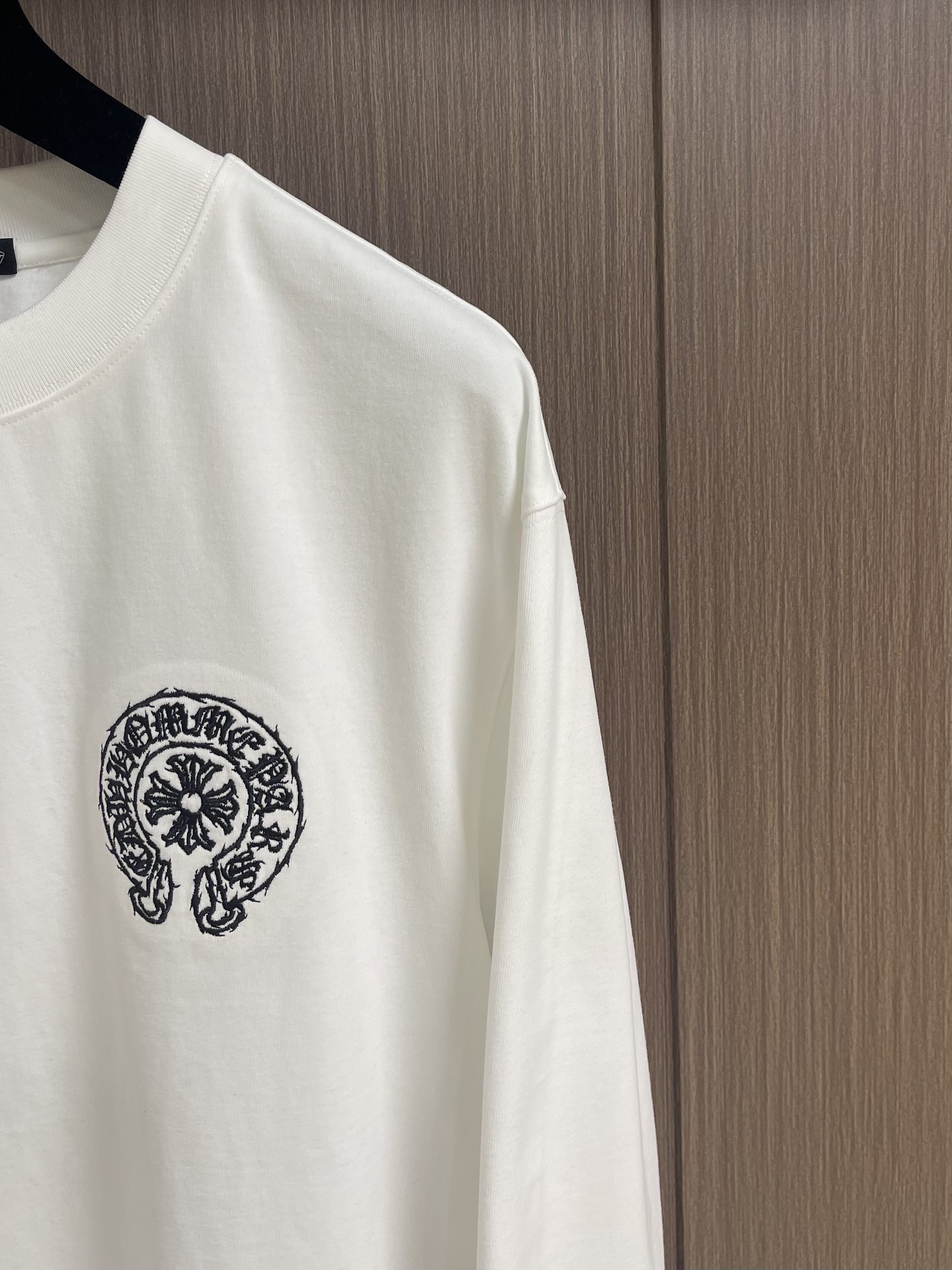 CH 克罗心新款刺绣长袖T恤，重磅420克双纱面料 整衣洗水两遍 重磅面料 领口采用冰感索罗娜 宽松版型