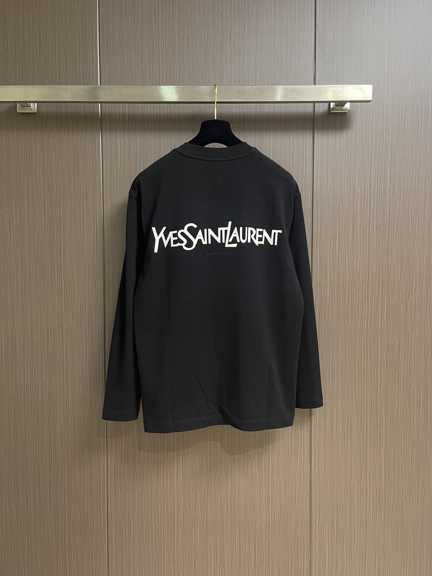 YSL 圣罗兰2025ss印花长袖t恤 定制260g全棉双纱紧密爽滑面料，布面干净，布纹清晰，手感非常细