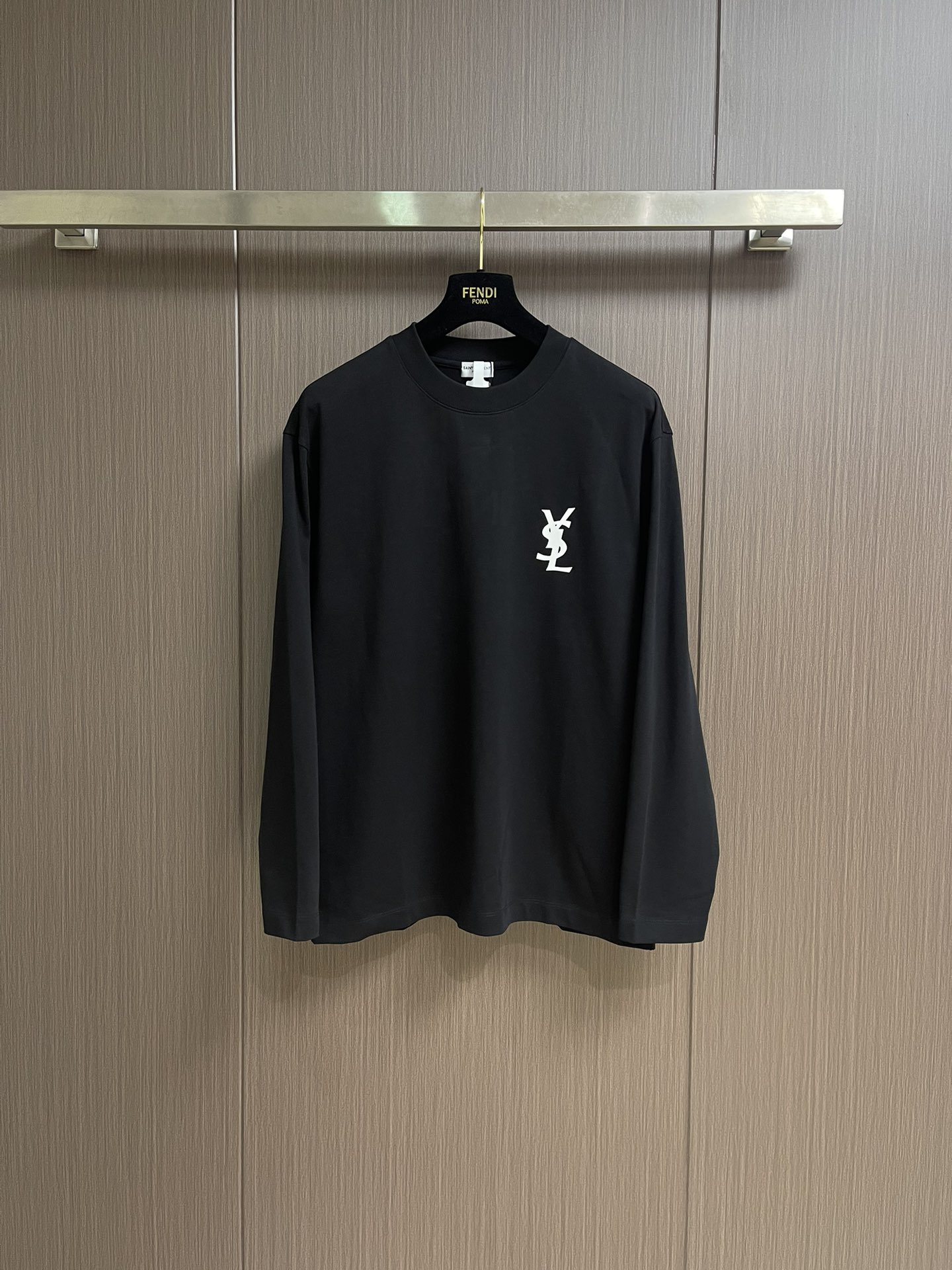 YSL 圣罗兰2025ss印花长袖t恤 定制260g全棉双纱紧密爽滑面料，布面干净，布纹清晰，手感非常细