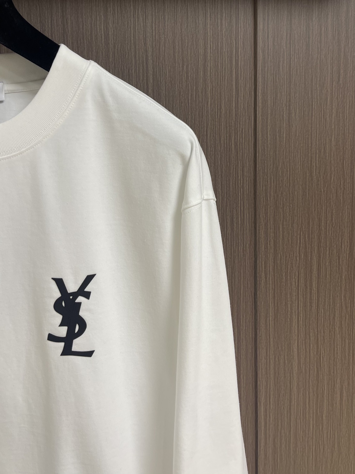 YSL 圣罗兰2025ss印花长袖t恤 定制260g全棉双纱紧密爽滑面料，布面干净，布纹清晰，手感非常细