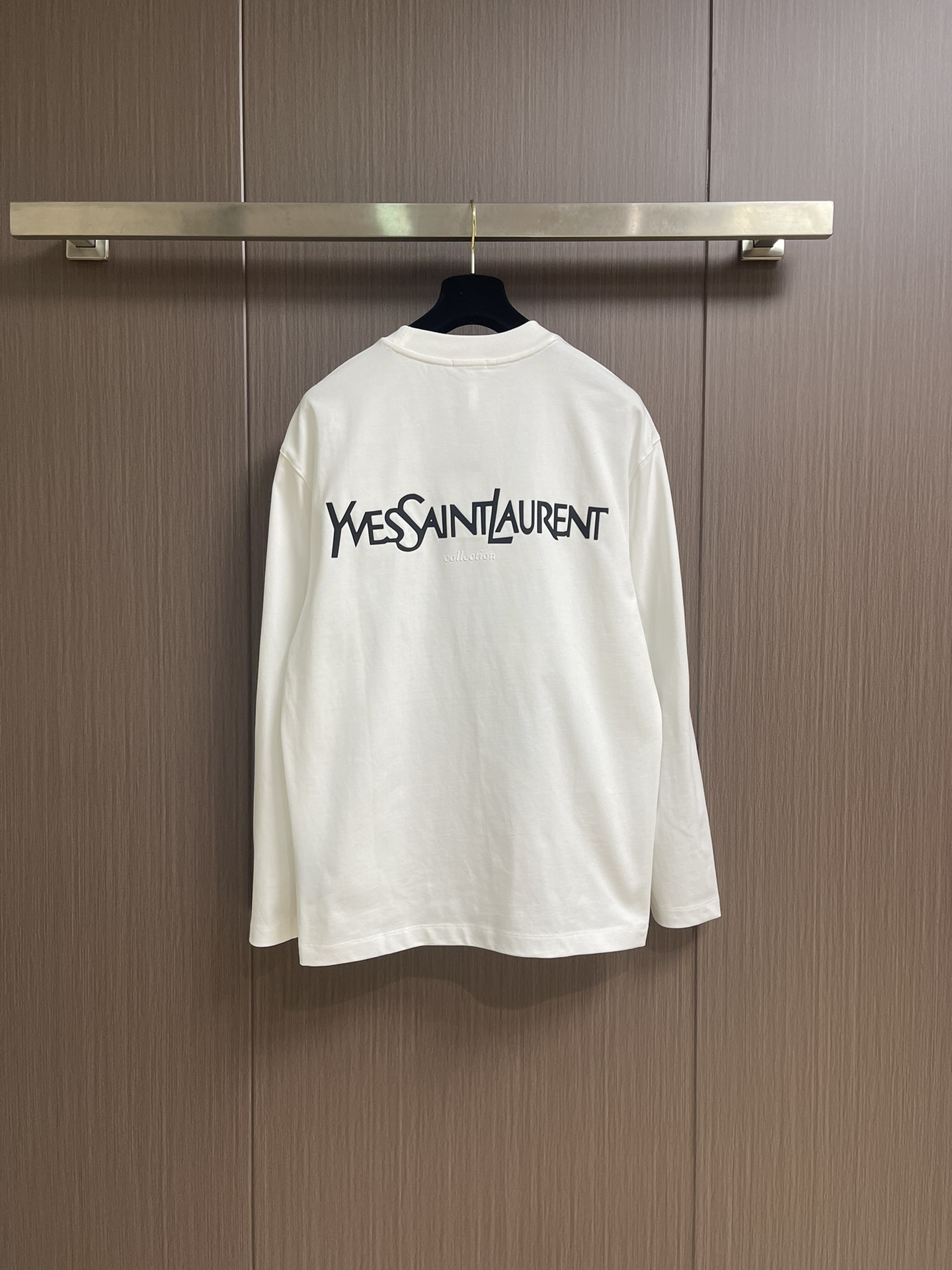 YSL 圣罗兰2025ss印花长袖t恤 定制260g全棉双纱紧密爽滑面料，布面干净，布纹清晰，手感非常细