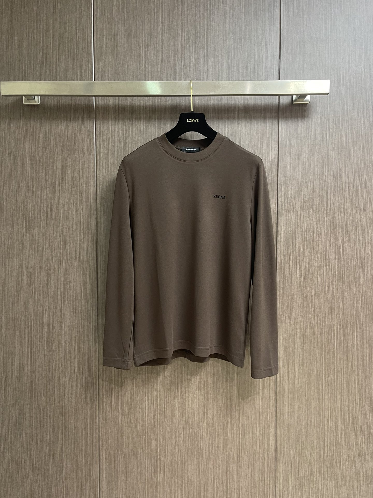 Zegna 2025fw秋冬新品圆领长袖T恤，时尚休闲打底衫，进口优质澳绒打造，给您羊绒般的呵护、非常贴