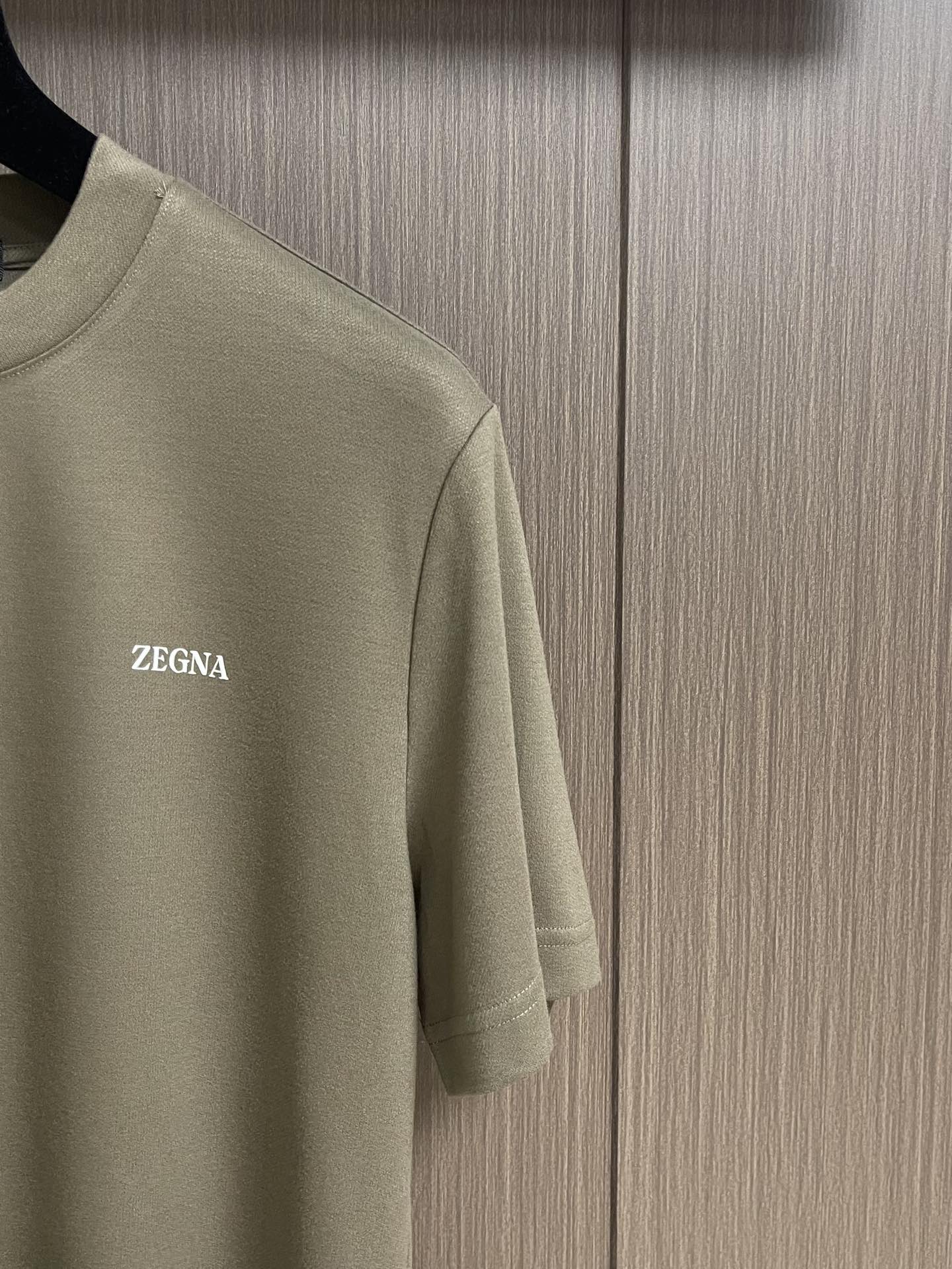Zegna 2025fw秋冬新品圆领短袖T恤，时尚休闲打底衫，进口优质澳绒打造，给您羊绒般的呵护、非常贴