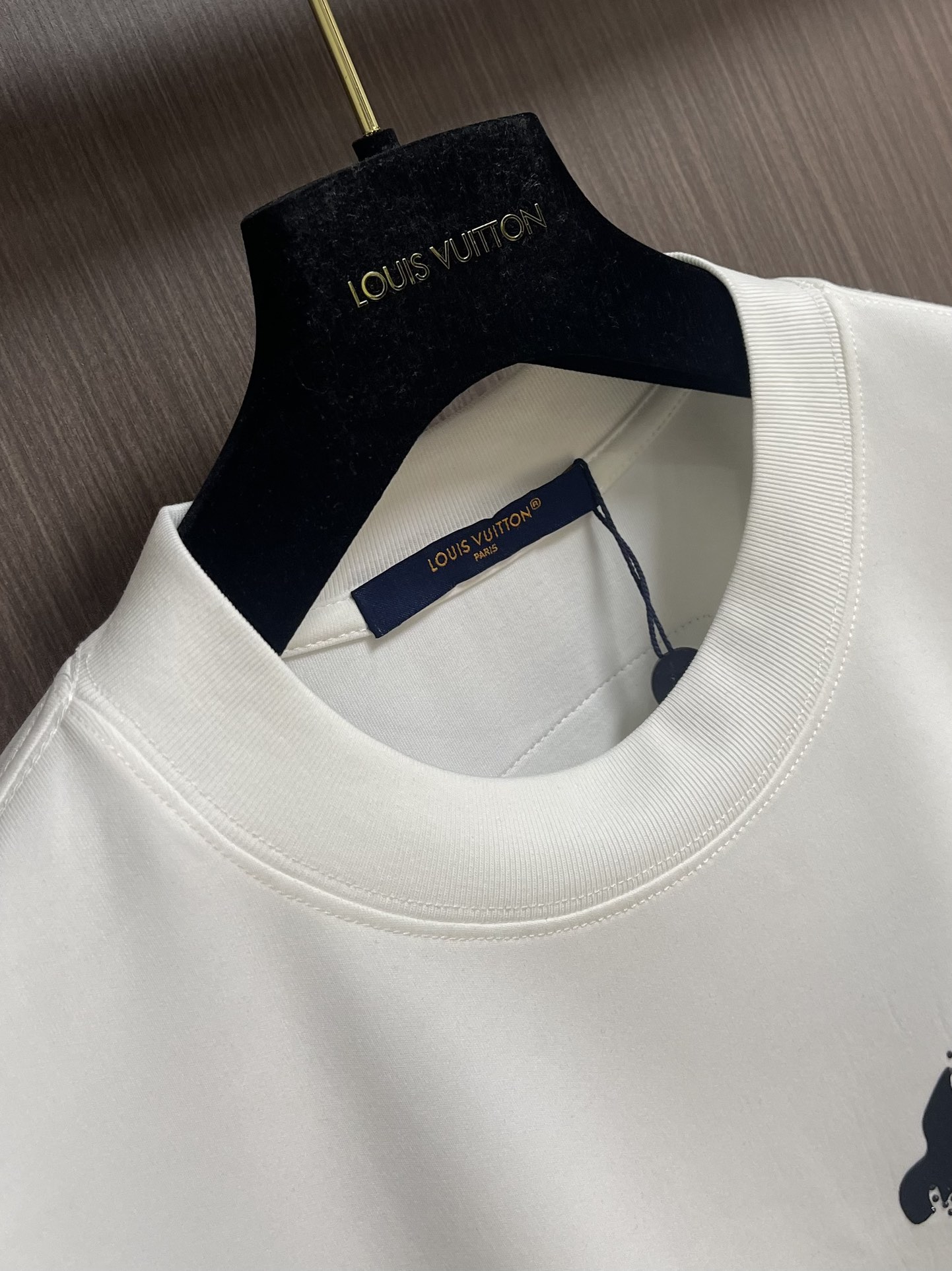 LV 2025fw 印花logo长袖t恤，定制260g全棉双纱紧密爽滑面料，布面干净，布纹清晰，手感非常