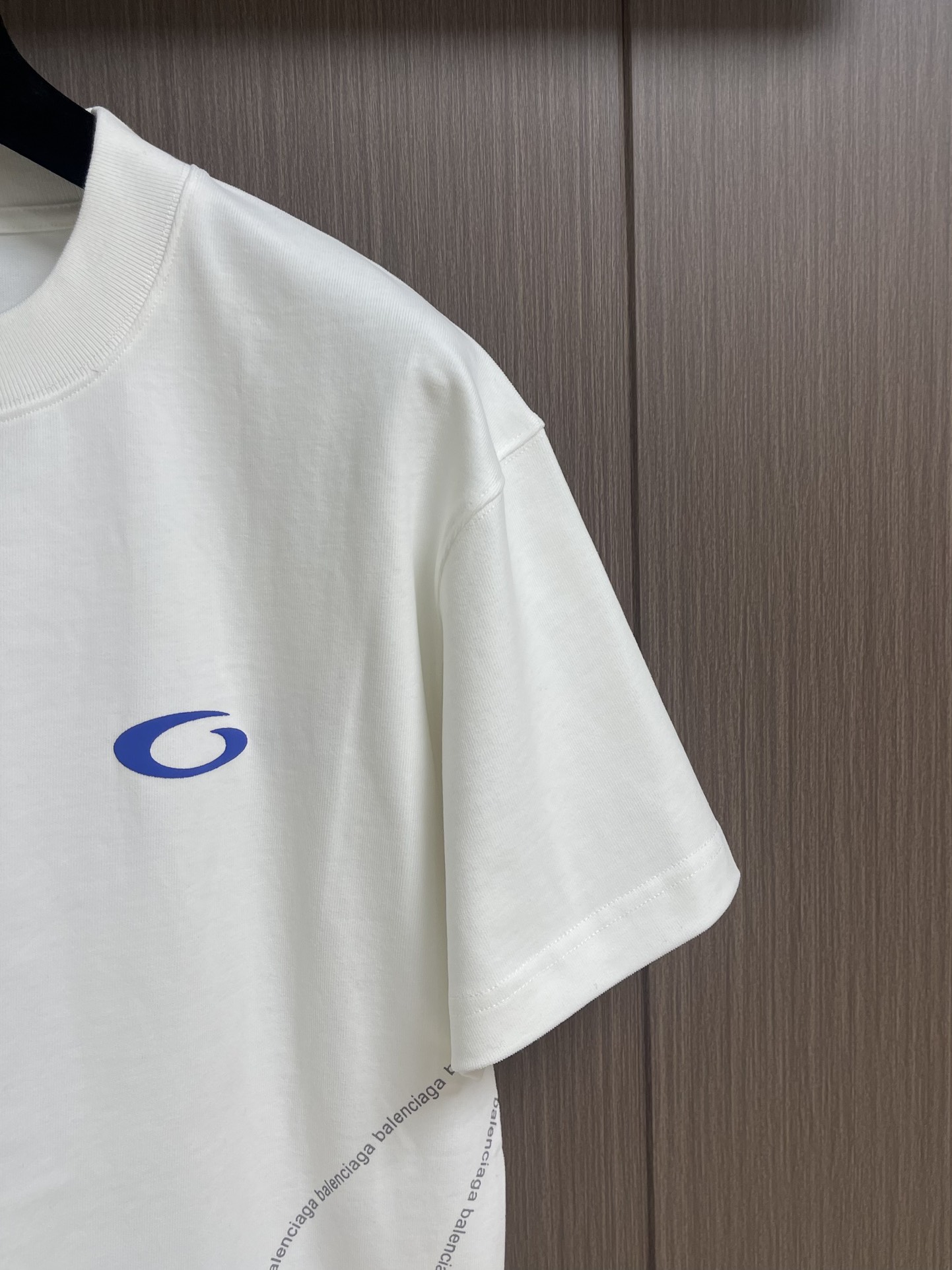 BALENCIAGA 印花logo标识短袖T恤，定织面料工艺洗水处理 高克重300克面料 质感十足 布面