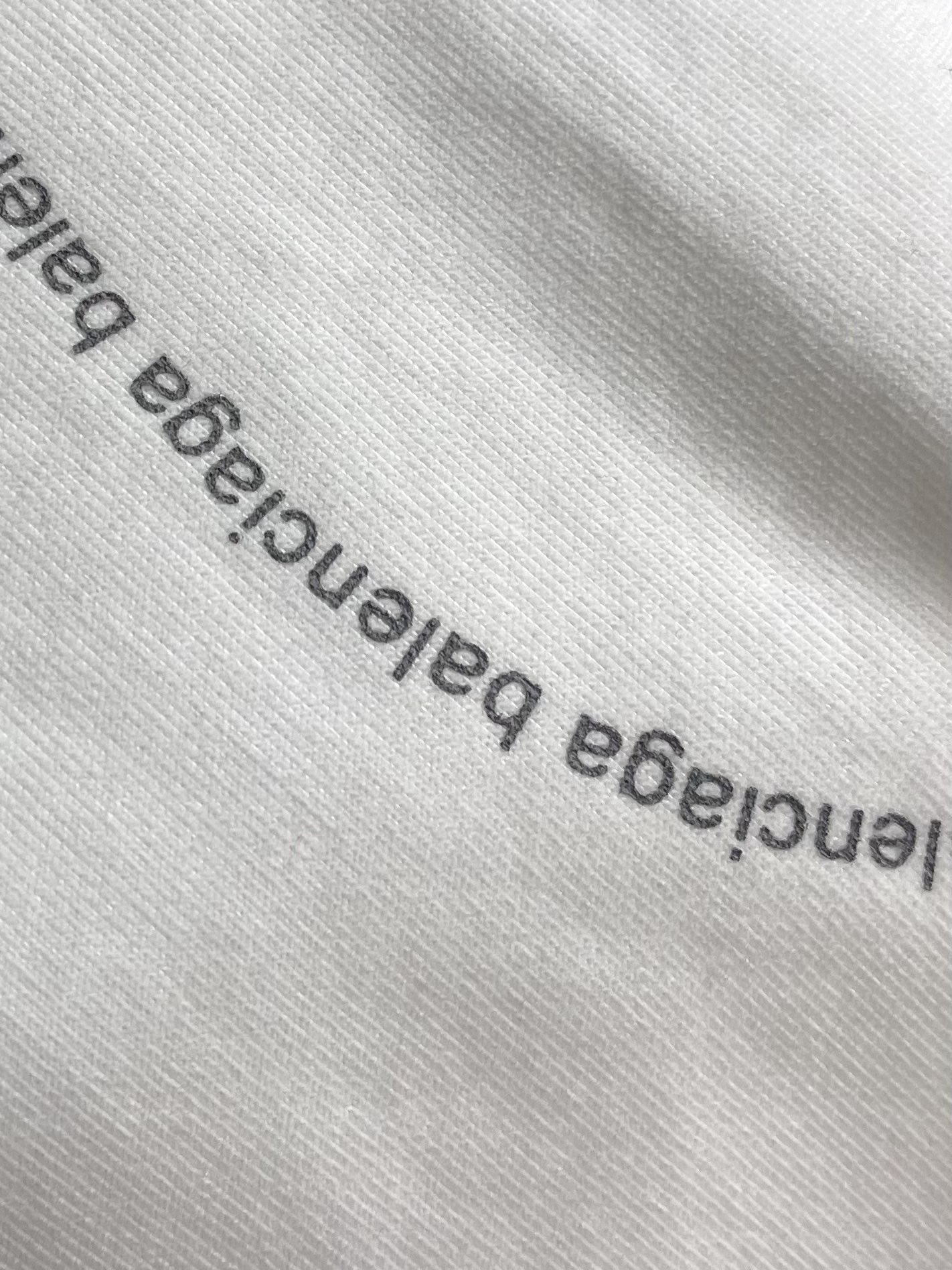 BALENCIAGA 印花logo标识短袖T恤，定织面料工艺洗水处理 高克重300克面料 质感十足 布面