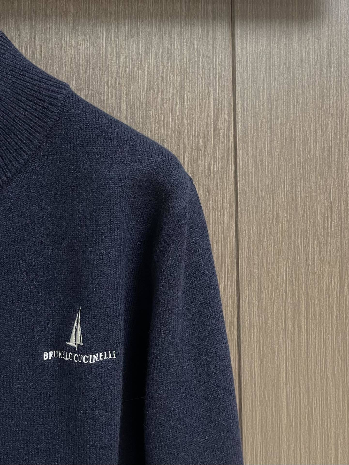 BrunelloCucinelli布鲁内洛.库奇内利 BC 2025ss秋冬新品小高领拉链针织毛衣外套,