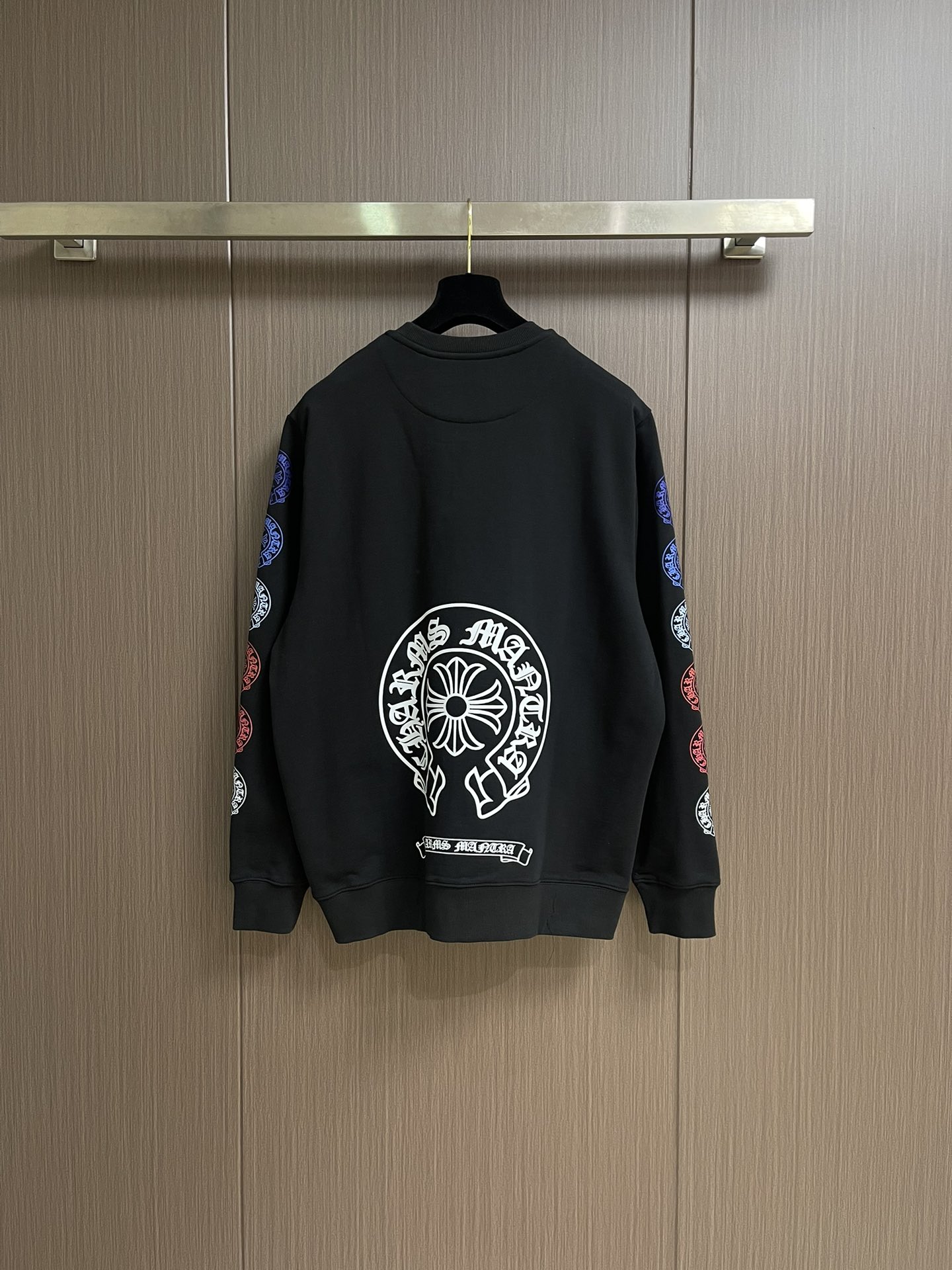 Chrome Hearts CH 克罗心 2025ss马蹄梵文印花长袖T恤，高克重高密度高品质 毛料柔软