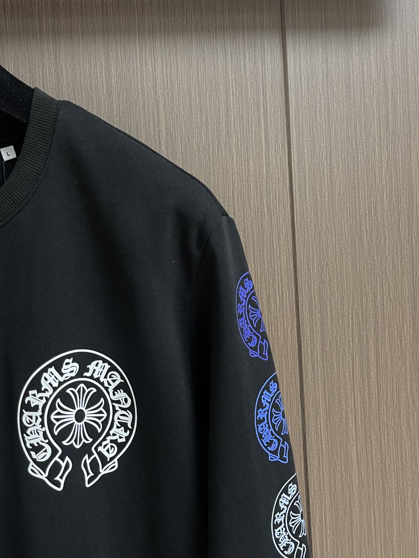 Chrome Hearts CH 克罗心 2025ss马蹄梵文印花长袖T恤，高克重高密度高品质 毛料柔软