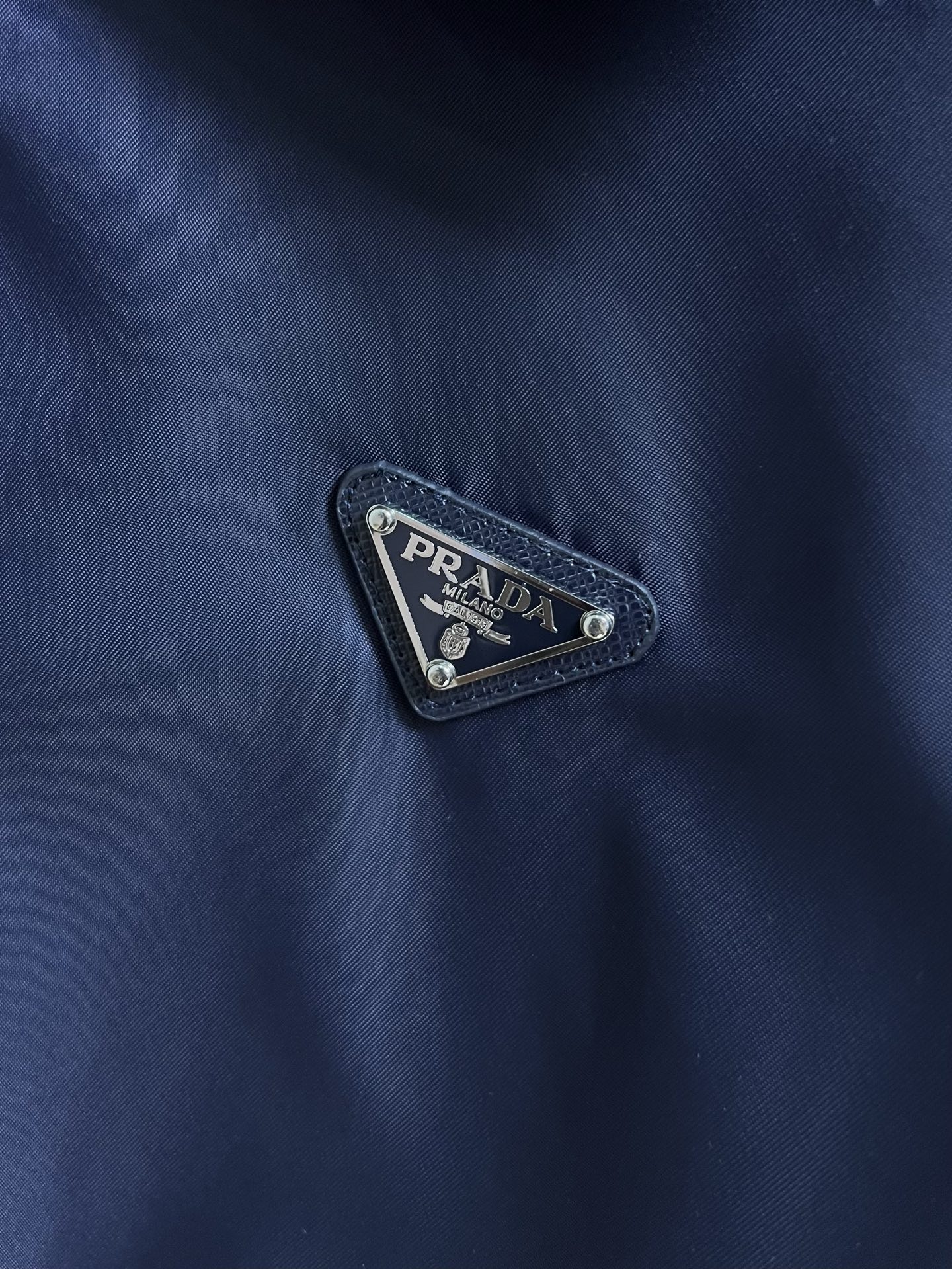 Prada Navy Knit Panel Nylon Jacket with Triangle Logo 6 i1760416836983 8159 0 4
