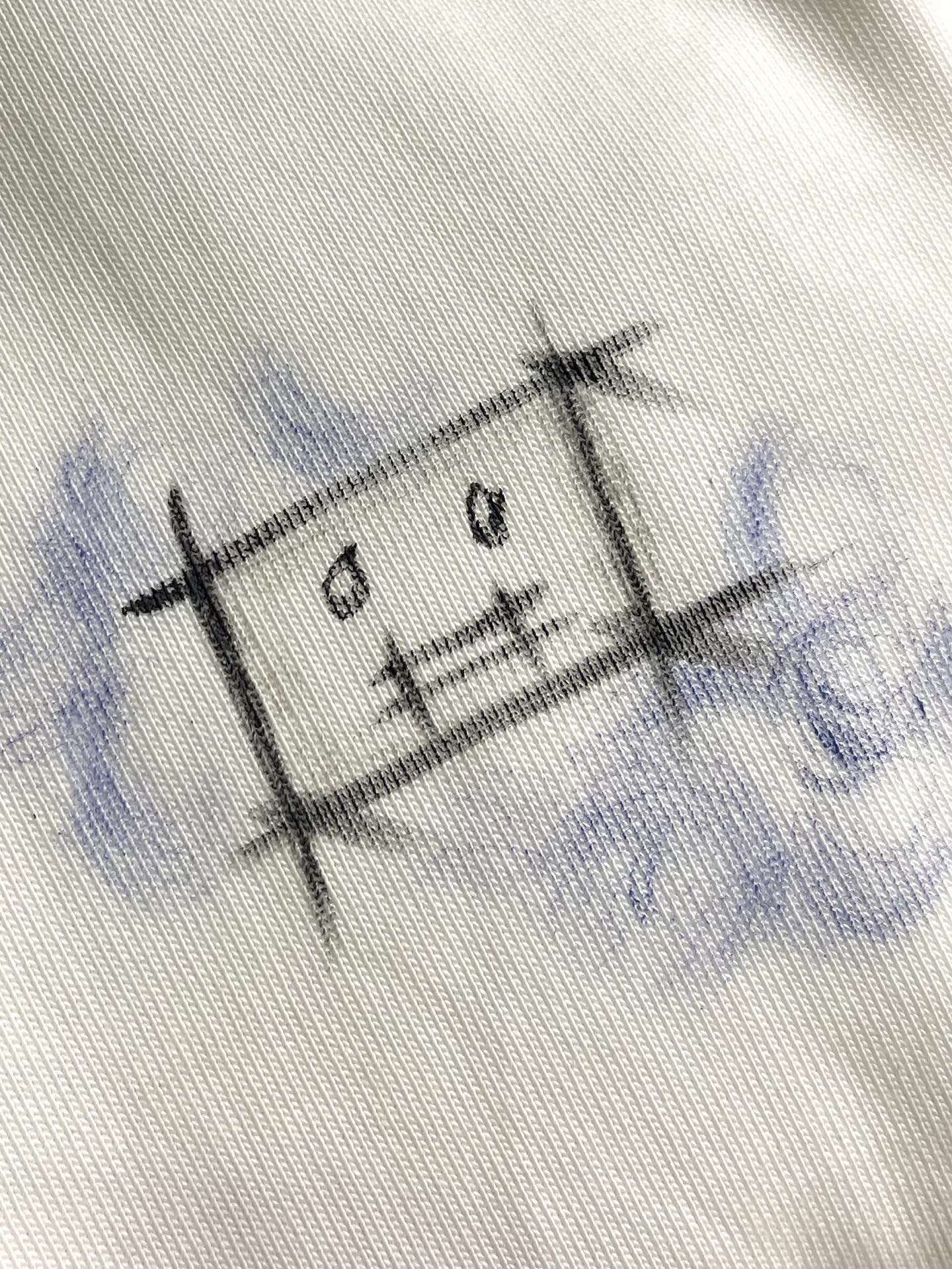 Acne Studios 2026SS春夏新款涂鸦手绘印花短袖T恤，太帅了 印花很有质感，日常穿搭很自在