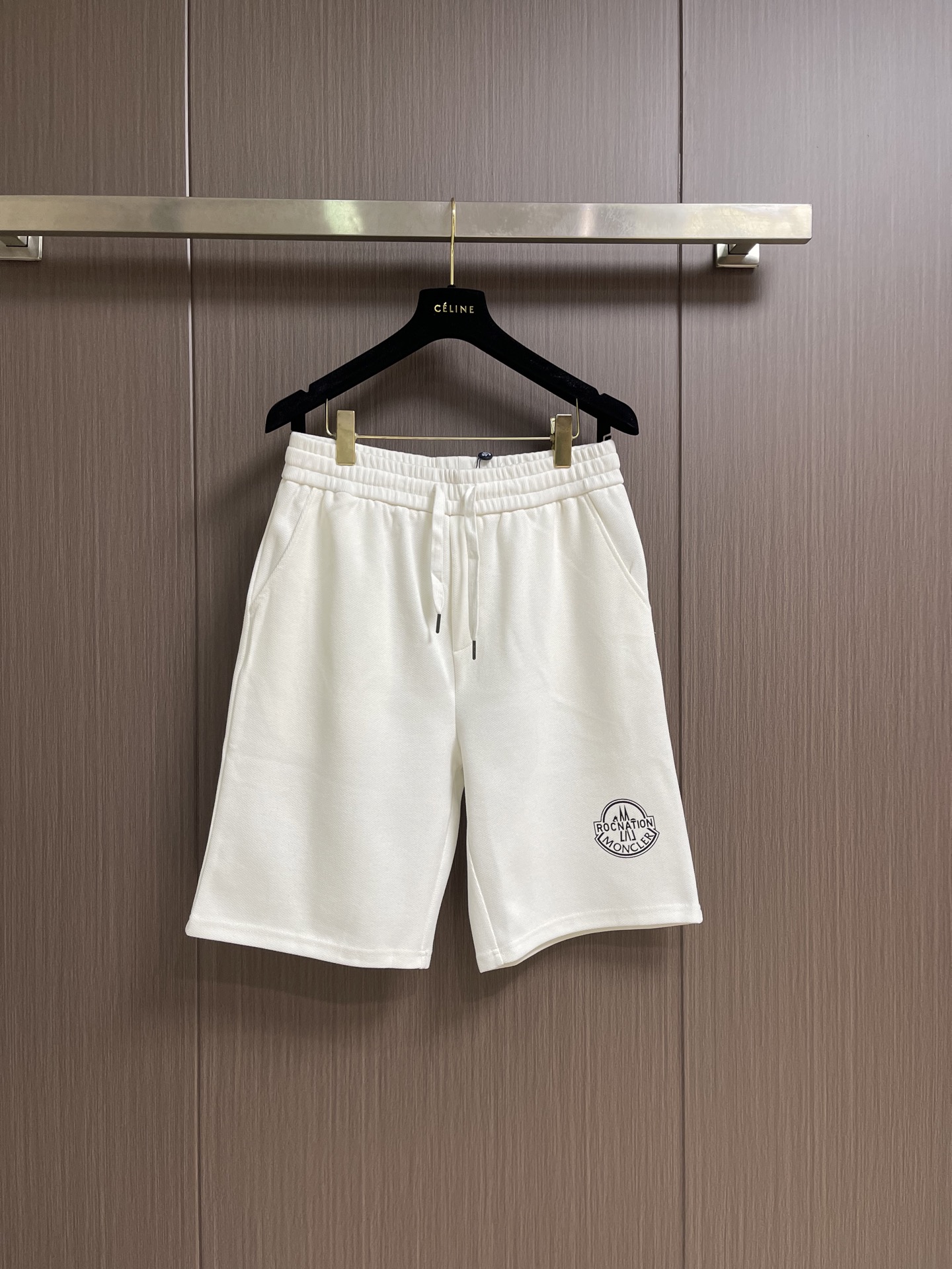 Moncler 2026ss新款logo印花短裤，定制博鳞大卫衣面料380克重 字母硅胶印花工艺，手感非