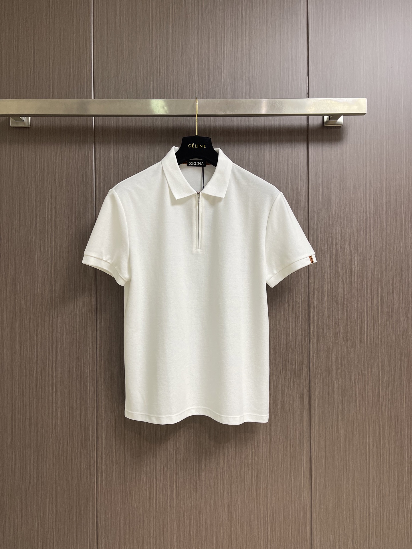 Zegna 2026ss早春时装款拉链门襟男士短袖针织Polo衫，非常明星级的一款单品，颜值度极高，即大