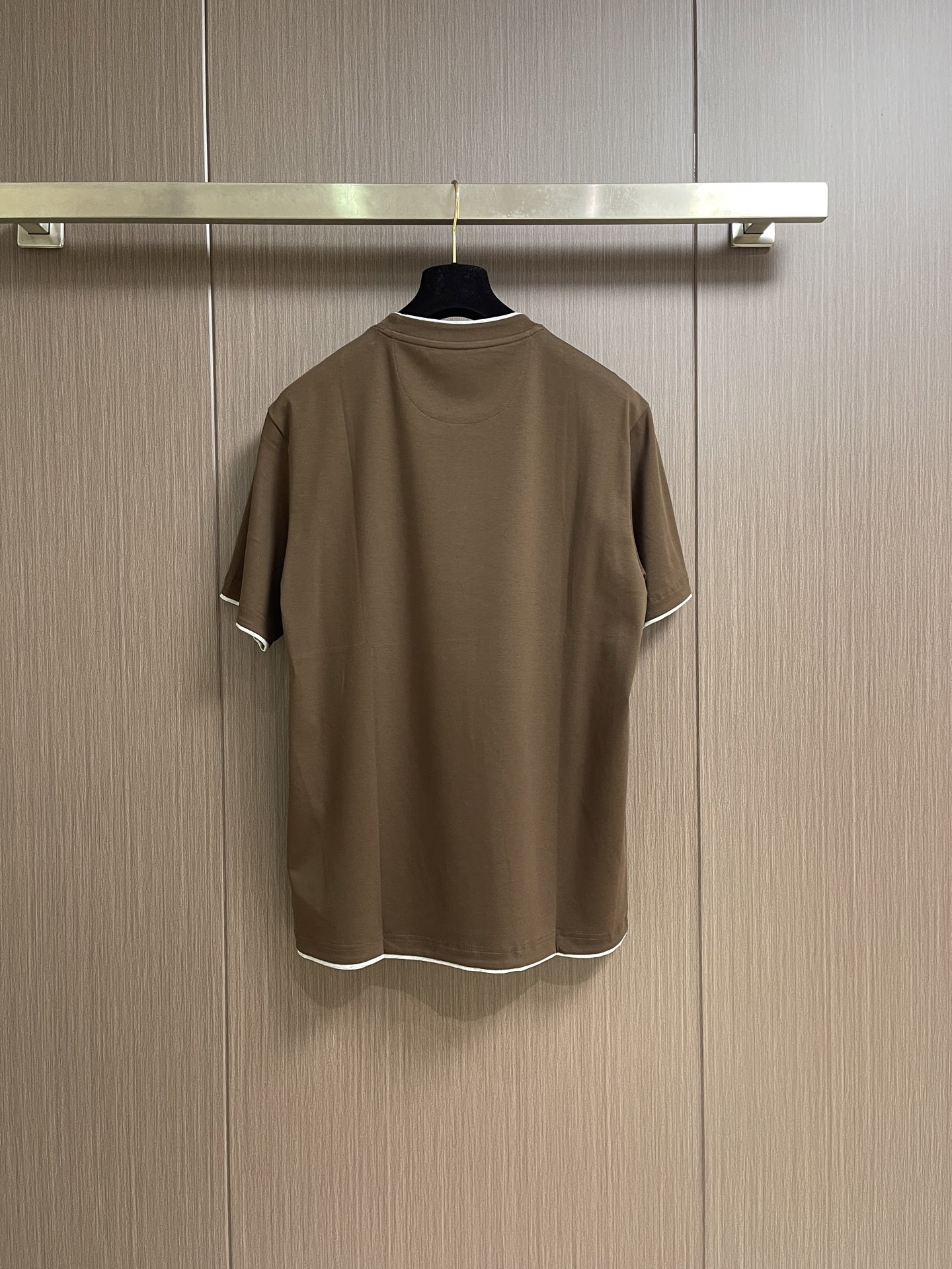 Brunello Cucinelli BC 胸前刺绣品牌标识圆领短袖T恤，2026SS早春新款短袖 男士