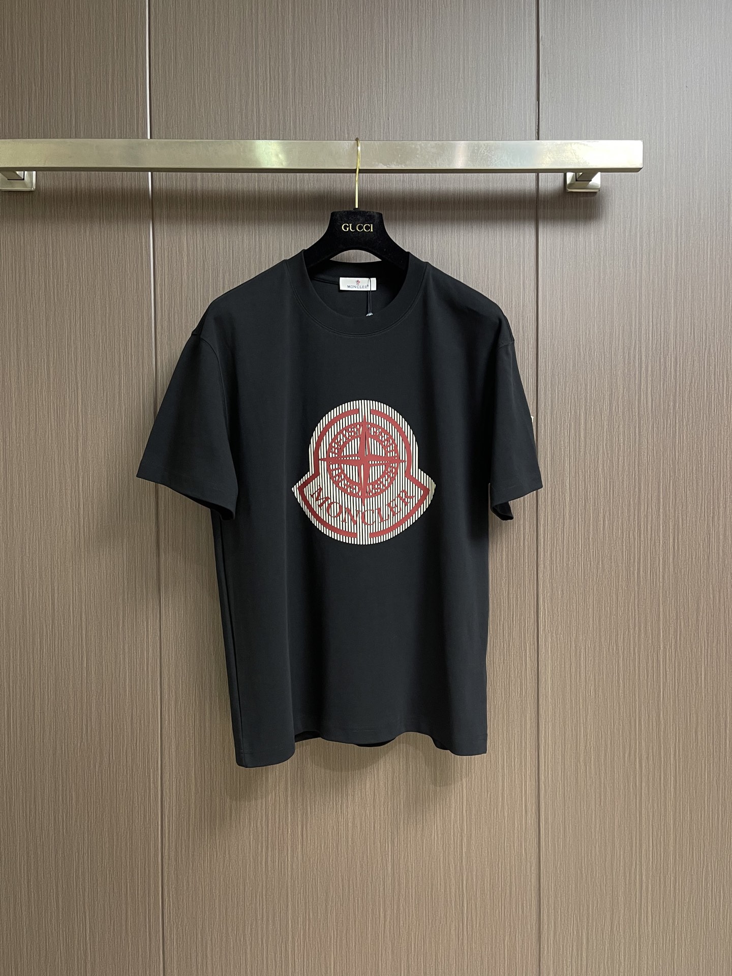 moncler  x 石头岛 Stone lsland 徽章印花短袖T恤 定制星屿奢韧平棉 柔糯挺括 胸