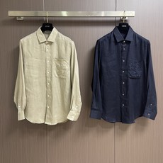 Loewe 2026SS夏季新款绣花亚麻长袖衬衫,以粘胶纤维与亚麻融合,通过气流纺纱技术实现纤维互锁,粘 Loewe 2026SS夏季新款绣花亚麻长袖衬衫,以粘胶纤维与亚麻融合,通过气流纺纱技术实现纤维互锁,粘