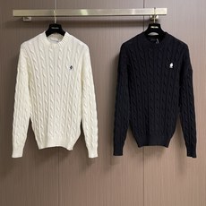 Prada 麻花编织刺绣毛衣,40支双股交织精疏棉棉纱,采用日本进口机(岛精)5针织机,进口刺绣,毛料酵洗。尺码:46‑ Prada 麻花编织刺绣毛衣,40支双股交织精疏棉棉纱,采用日本进口机(岛精)5针织机,进口刺绣,毛料酵洗。尺码:46‑