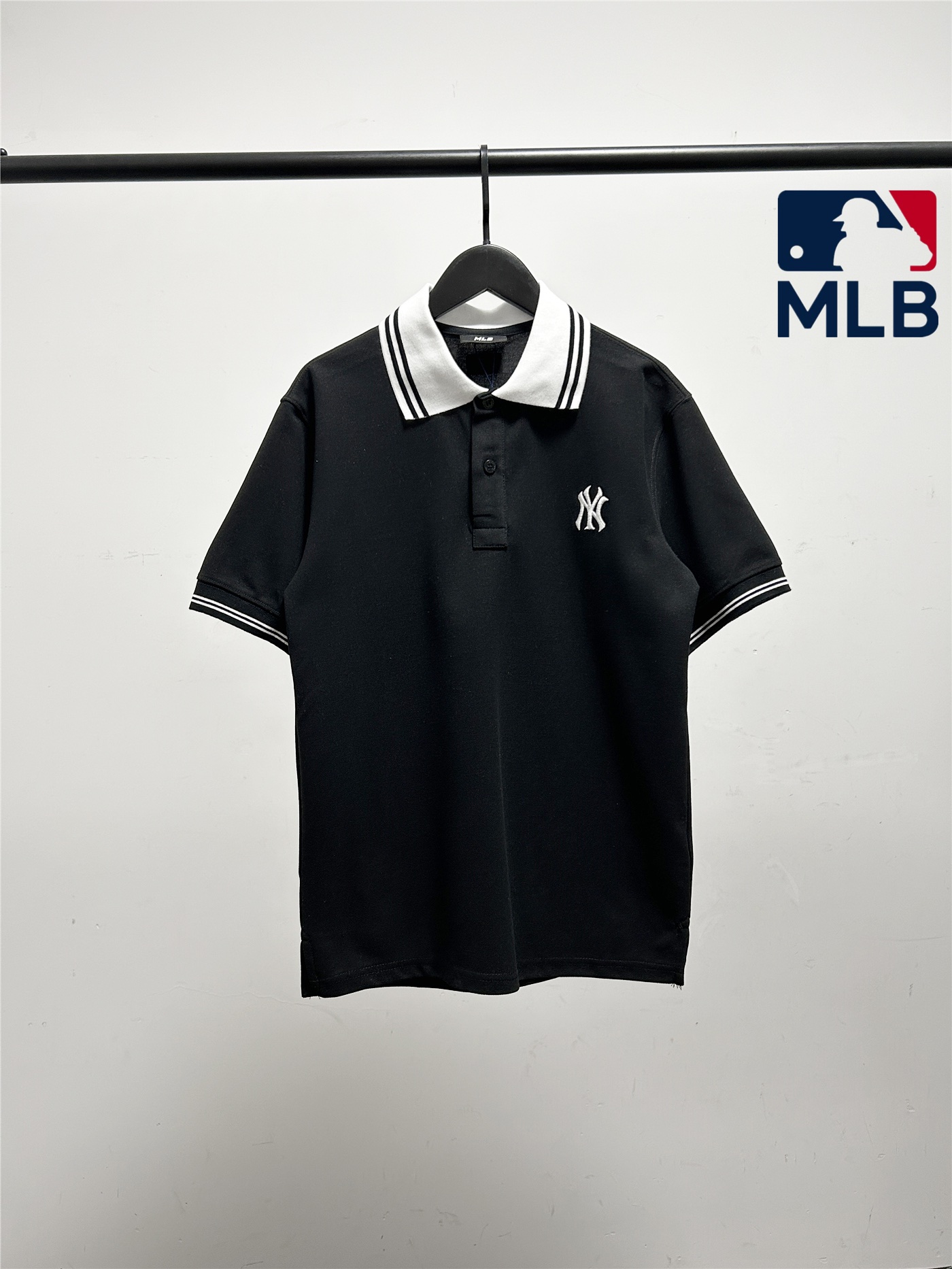 MLB New York Yankees Striped Sleeve Polo Shirt - Classic Style & Premium Quality