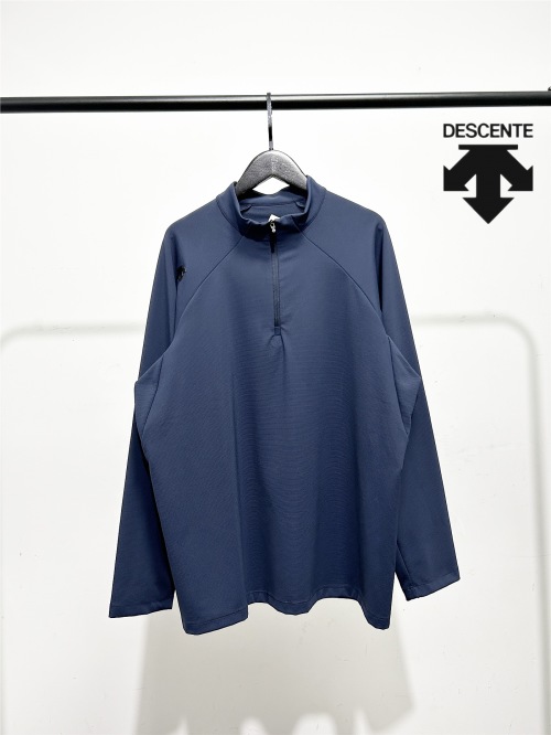 Descente Men's Half-Zip Long Sleeve Pullover Athletic Training Shirt 1 Descente Men's Half-Zip Long Sleeve Pullover Athletic Training Shirt