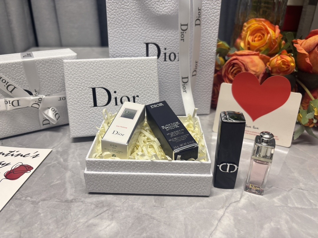 Dior迪奥官方新品磁盖烈焰蓝金口红#360丝绒➕迪奥粉色魅惑女士小样淡香水5ml