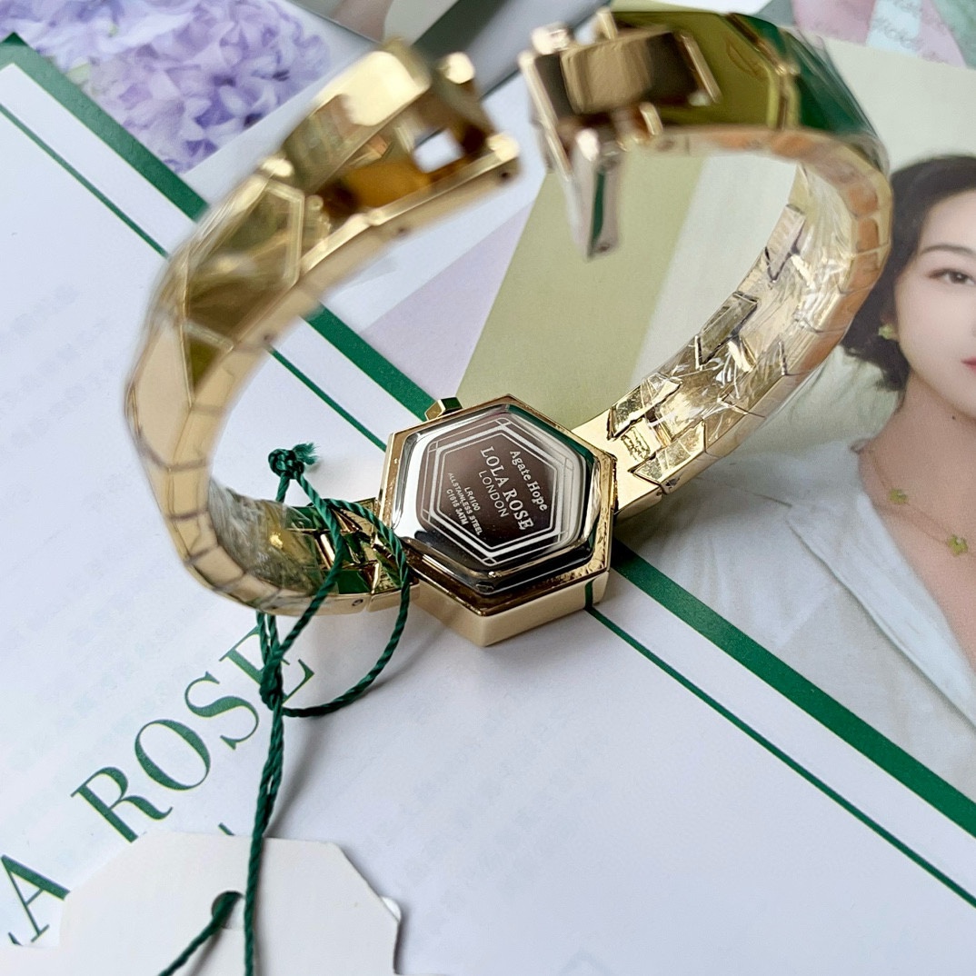 Luxurious Lola Rose Lorella’s Rose Nest Watch: Art Deco Style, Hexagonal Elements, Butterfly Design - 图片 5