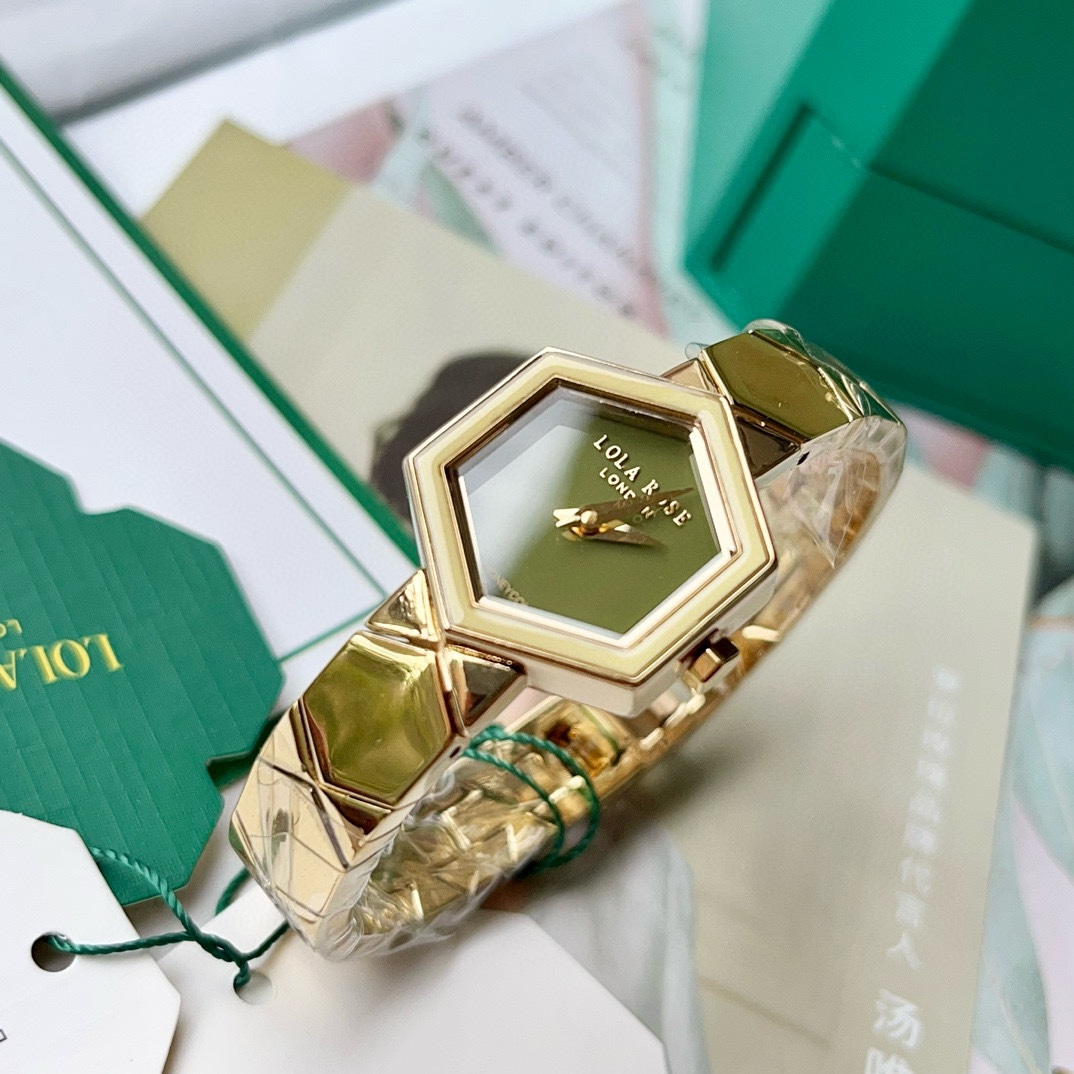 Luxurious Lola Rose Lorella’s Rose Nest Watch: Art Deco Style, Hexagonal Elements, Butterfly Design - 图片 4