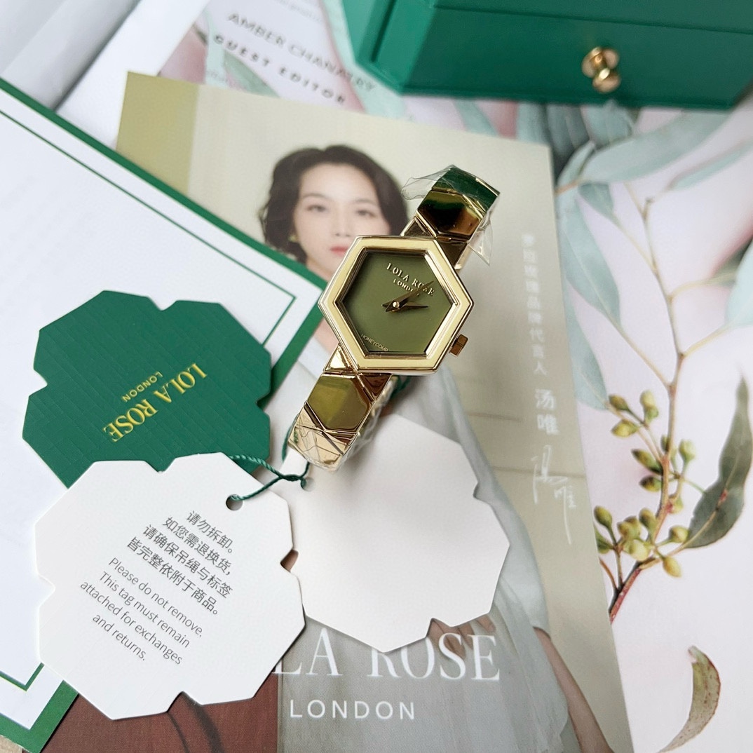 Luxurious Lola Rose Lorella’s Rose Nest Watch: Art Deco Style, Hexagonal Elements, Butterfly Design - 图片 2