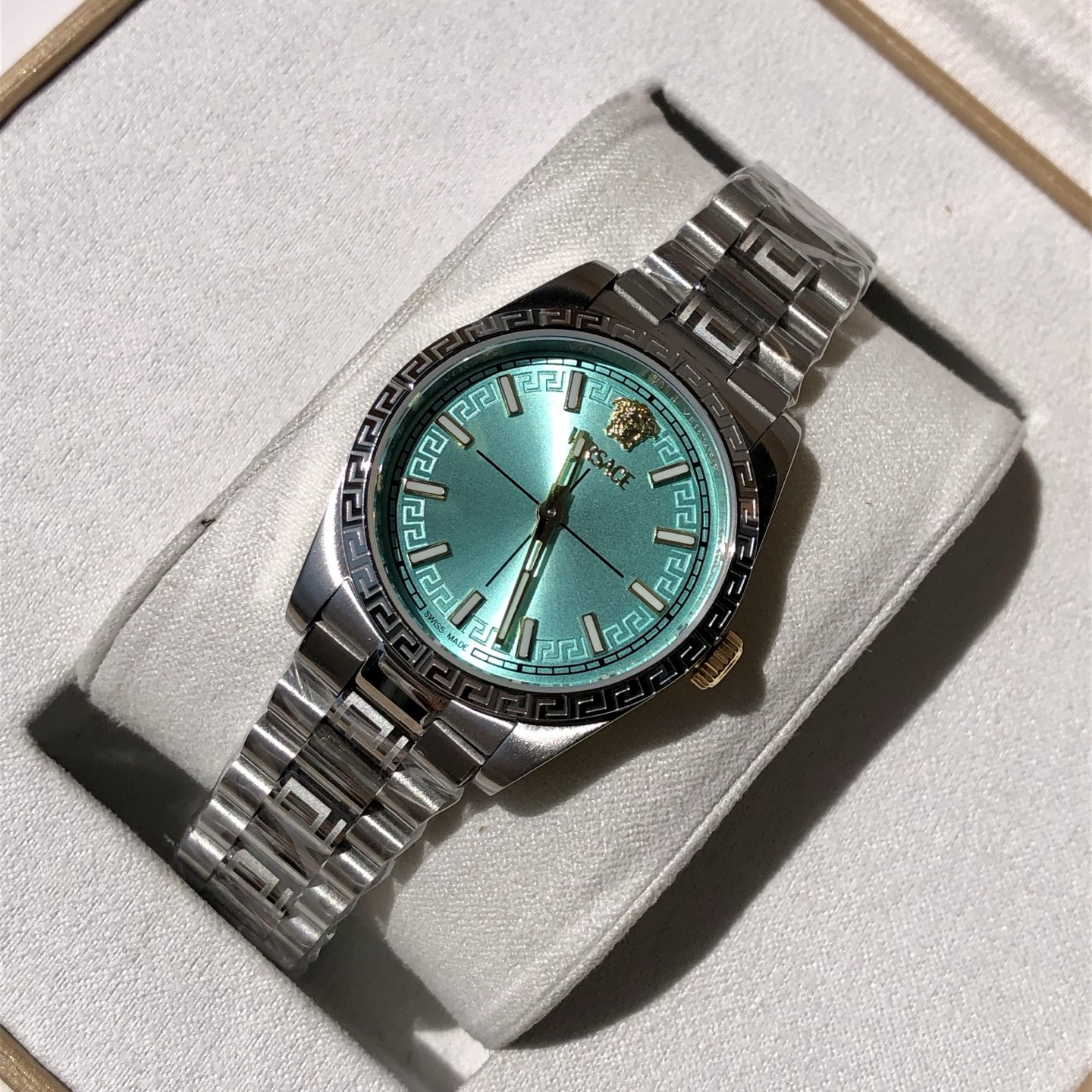 NO:765578,Versace Women's 5 Fashion Ice Blue,versace19860909范思哲 女款 5 时尚冰蓝,,versace,Watch