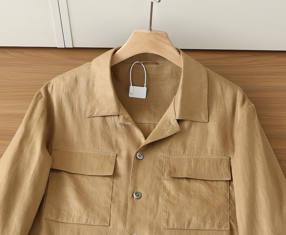 🌾lP🆕 亚麻衬衣款外套夹克2026SS(新品)春款顶级100%亚麻面料！官网最经典lP🆕家族男士轻便商