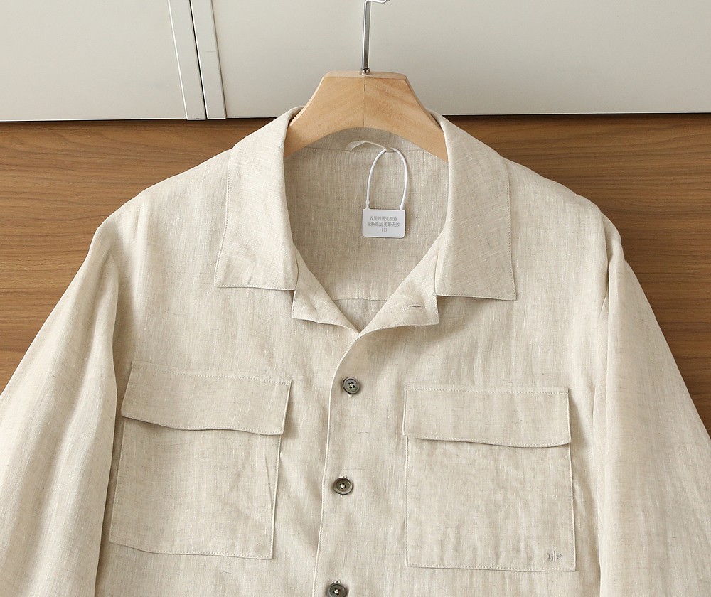 🌾lP🆕 亚麻衬衣款外套夹克2026SS(新品)春款顶级100%亚麻面料！官网最经典lP🆕家族男士轻便商