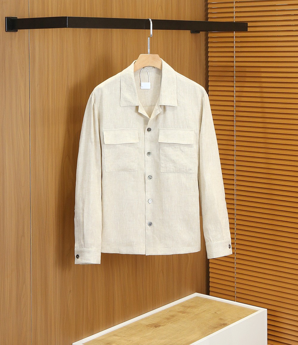 🌾lP🆕 亚麻衬衣款外套夹克2026SS(新品)春款顶级100%亚麻面料！官网最经典lP🆕家族男士轻便商