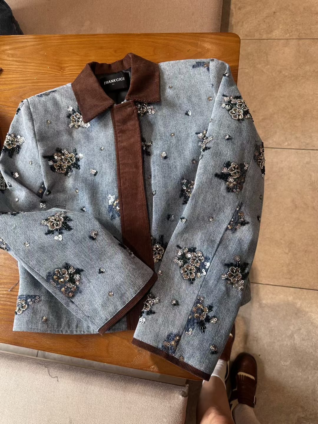 P984 High Quality Women ‘ s Clothes Packed Miu❤❤❤ A new heavy-duty jacket, SML - 图片 6